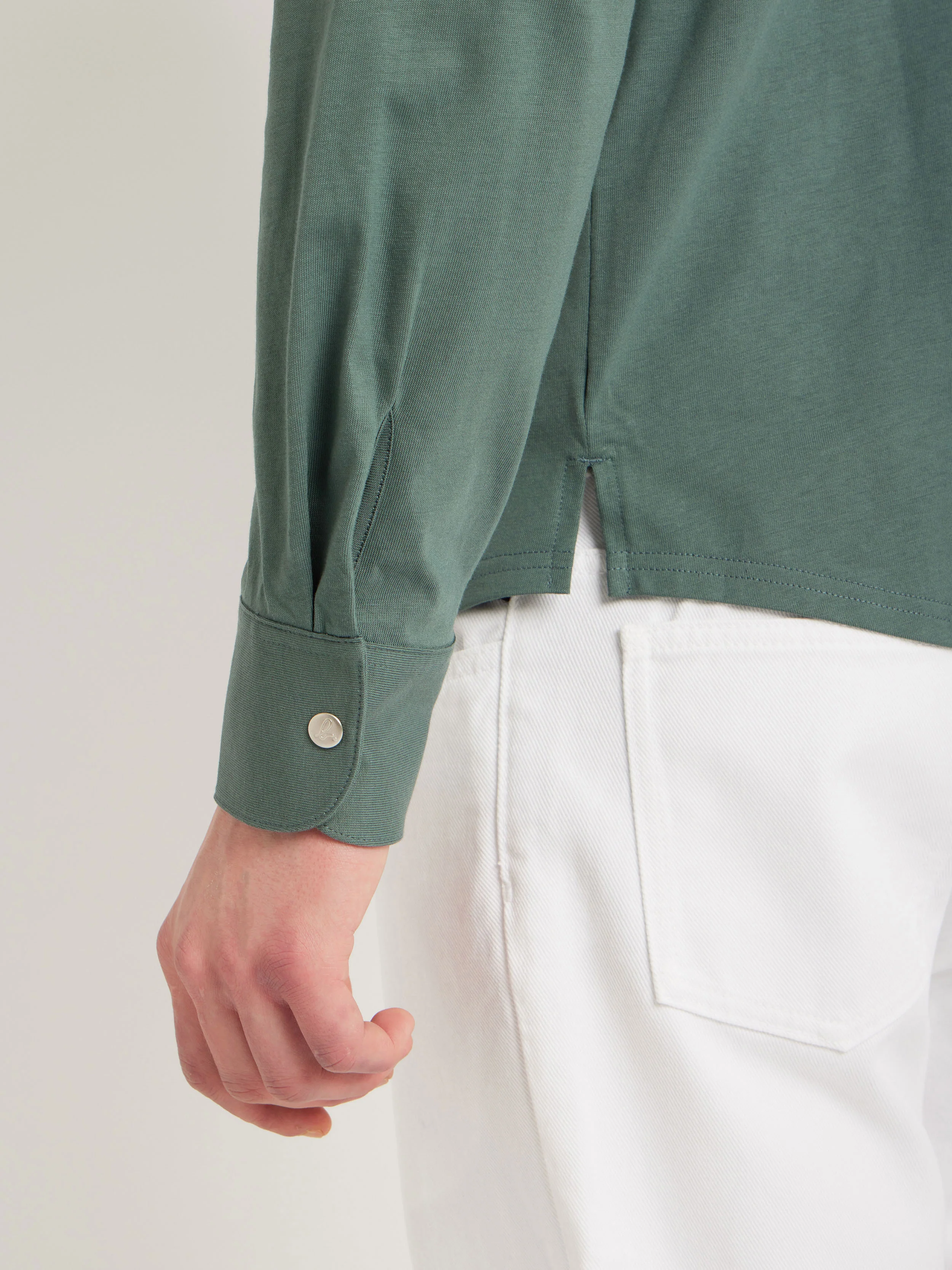 Chemise Métro En Coton Vert - Femme - Image 6