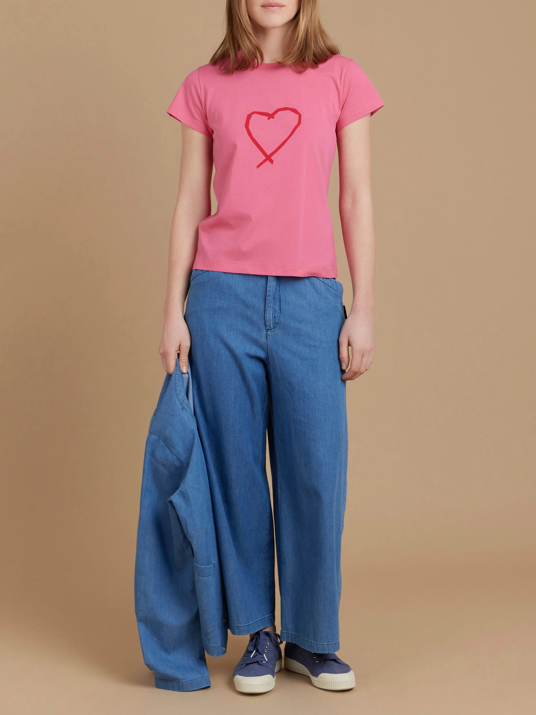 T-Shirt Brando Coeur Sarajevo Rose Vegas - Femme