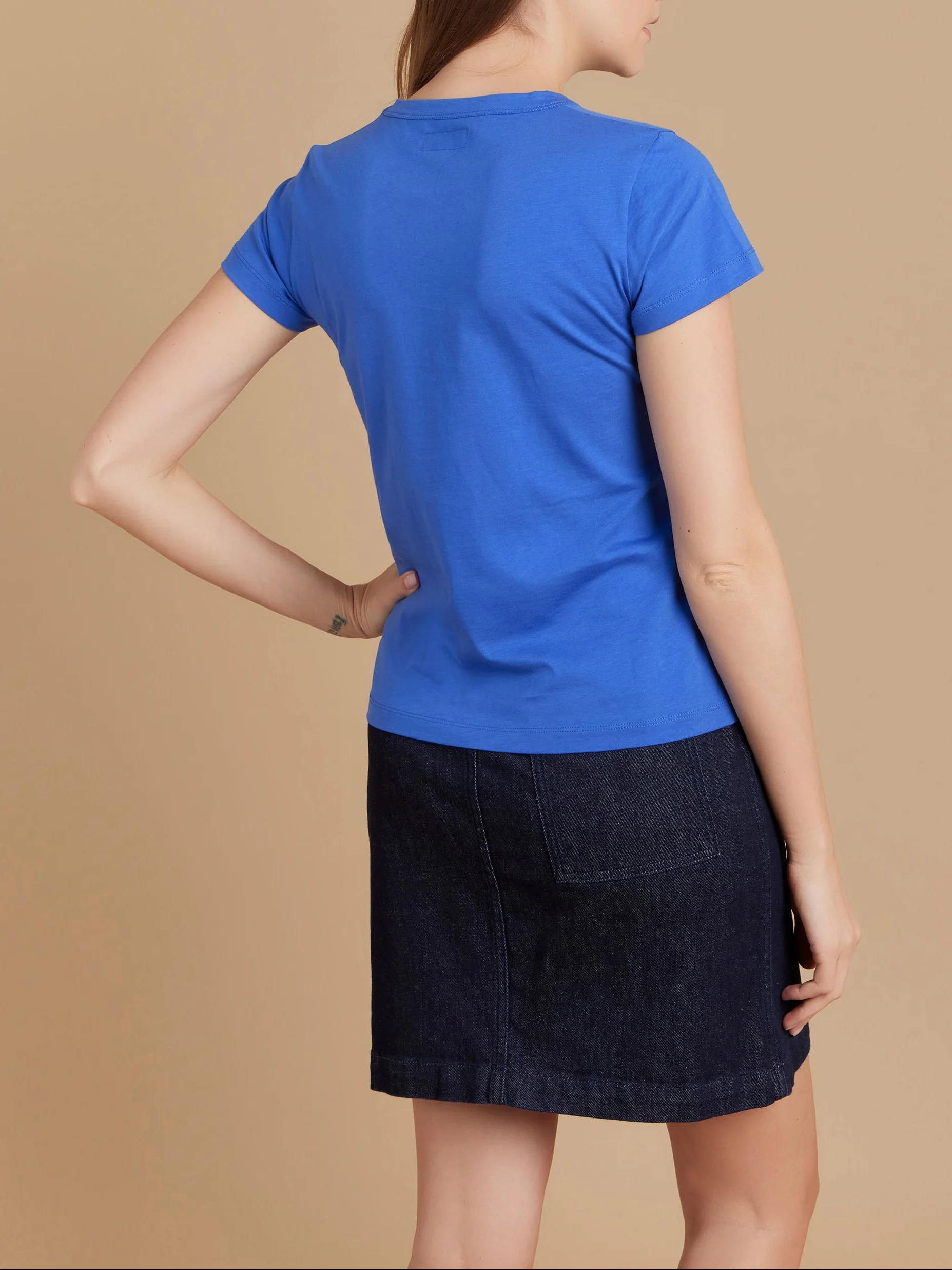 T-Shirt Brando En Coton Sérigraphie "Vive L'Été" Bleu Antibes - Femme - Image 3