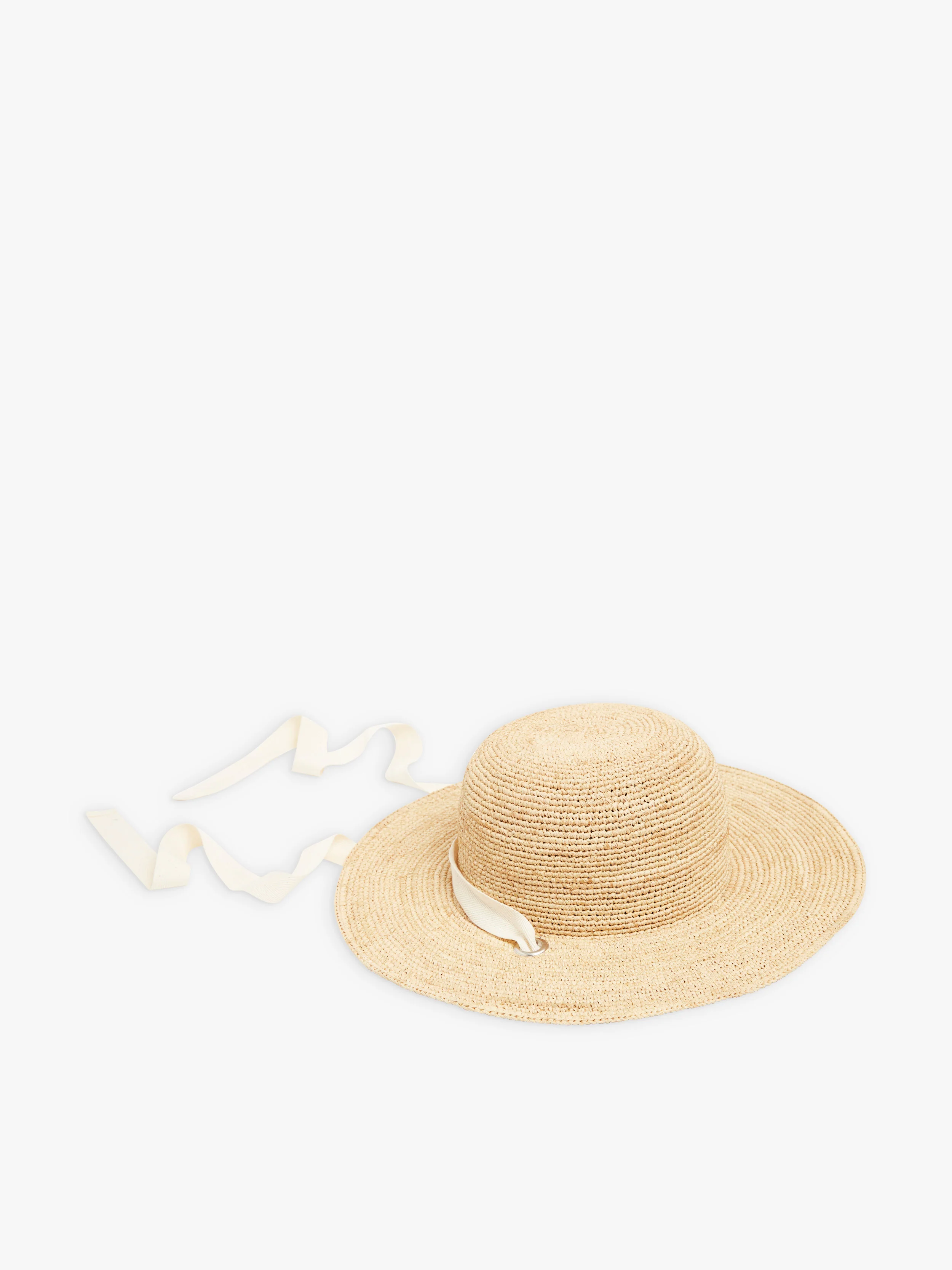 Chapeau Afa En Raphia Beige - Femme