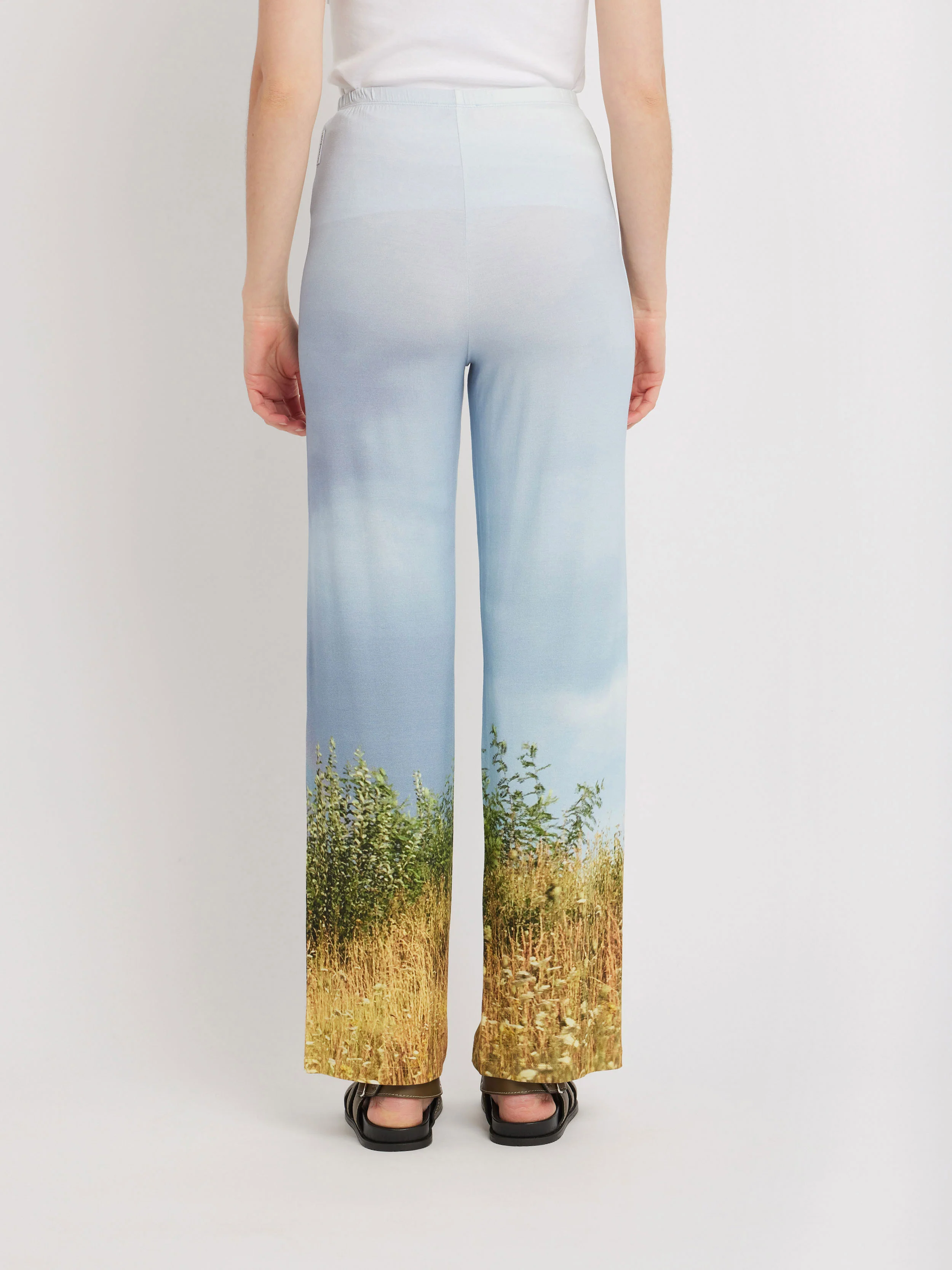 Pantalon Sail En Viscose Imprimé Numérique Photo D’Agnès B. - Femme - Image 5