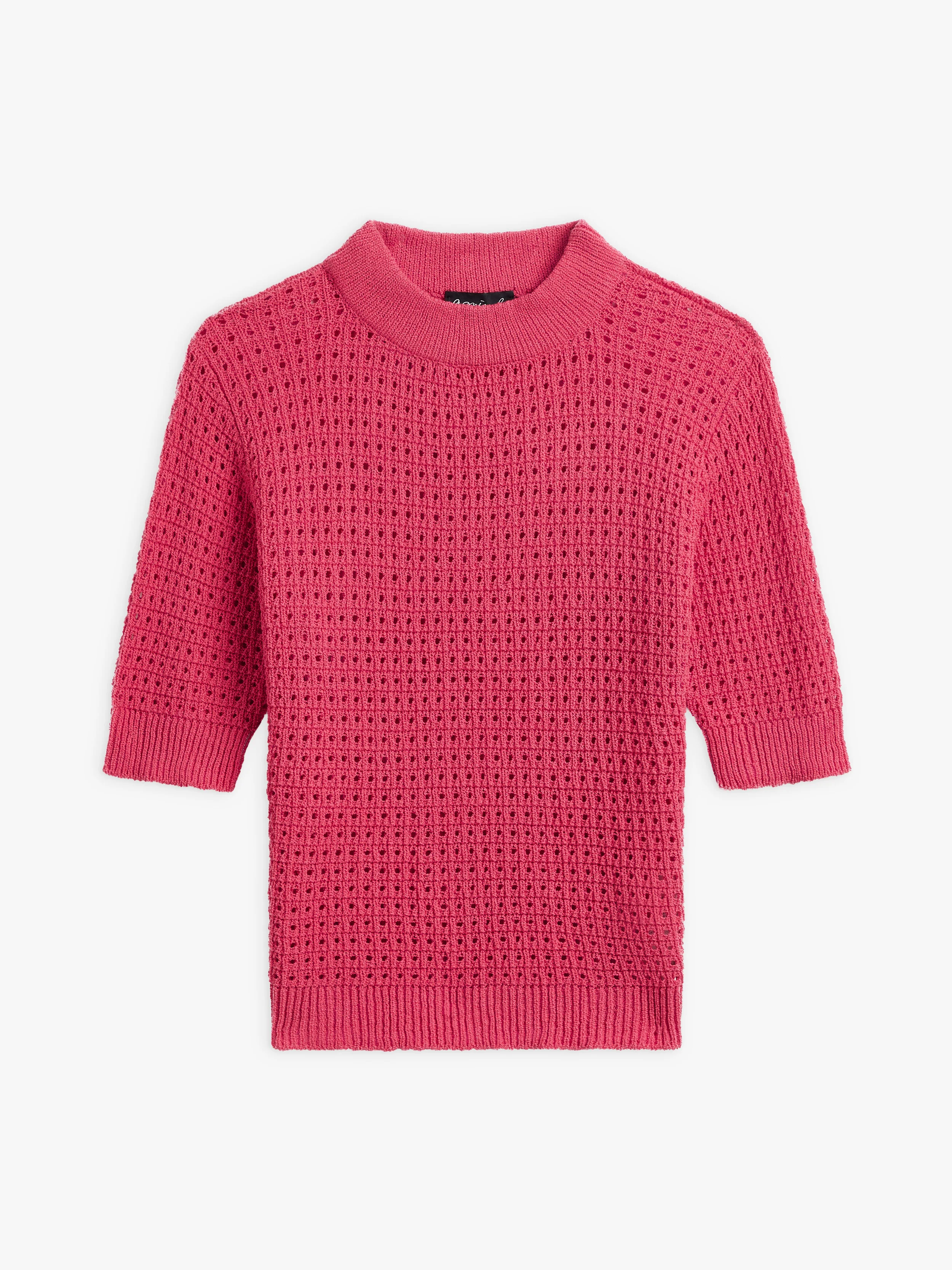 Pull Biscotte En Coton Rouge Drapeau - Femme