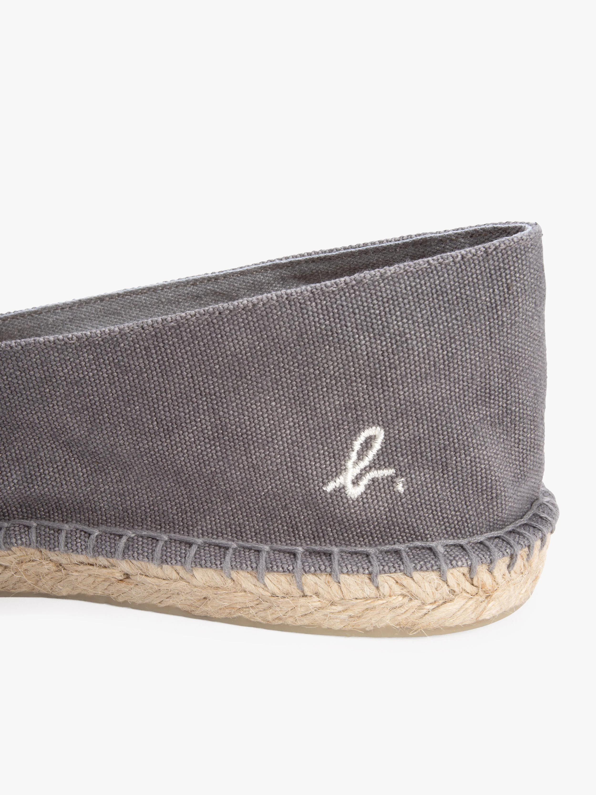 Espadrilles Alpargata Homme En Toile De Coton Grises - Homme - Image 4