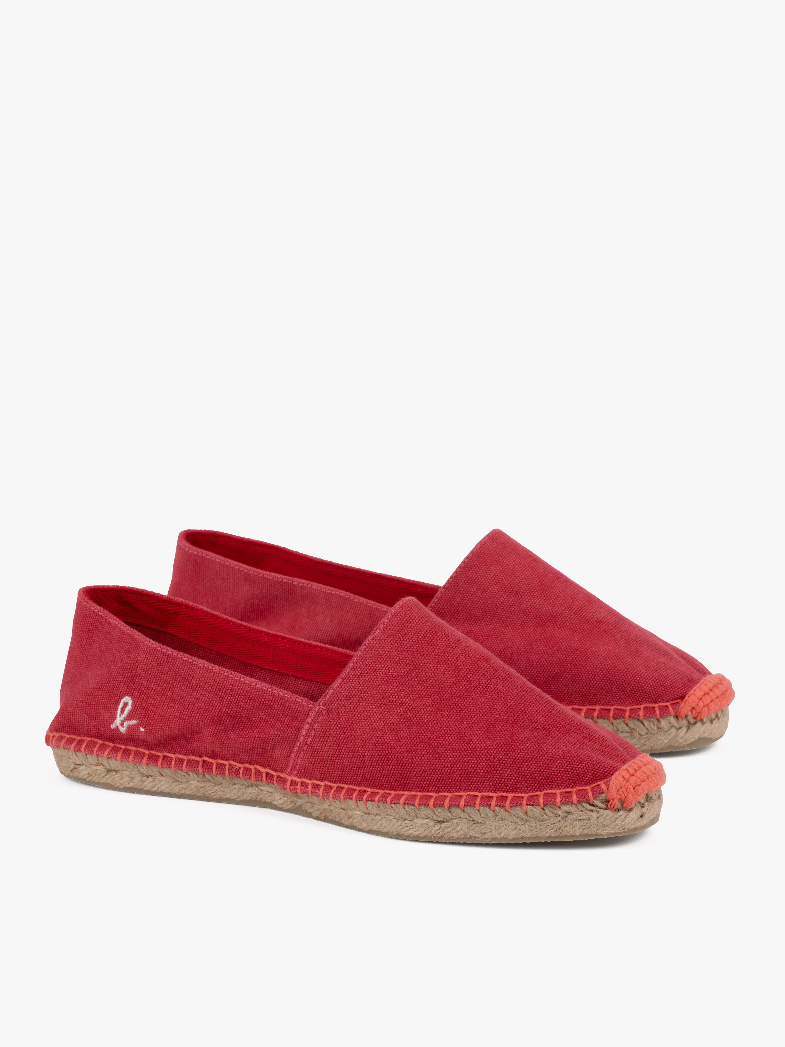 Espadrilles Alpargata Femme En Toile De Coton Rouges - Femme - Image 2
