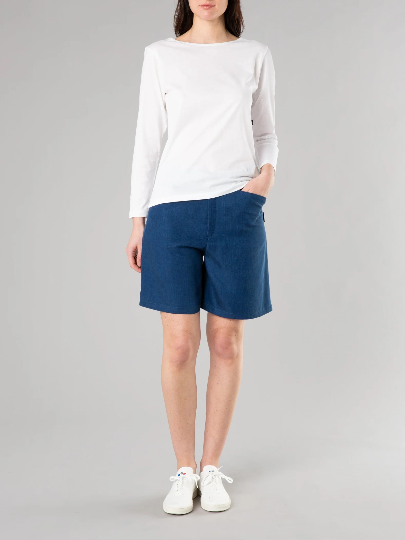 T-Shirt New Bow Manches Longues En Coton Blanc - Femme - Image 3