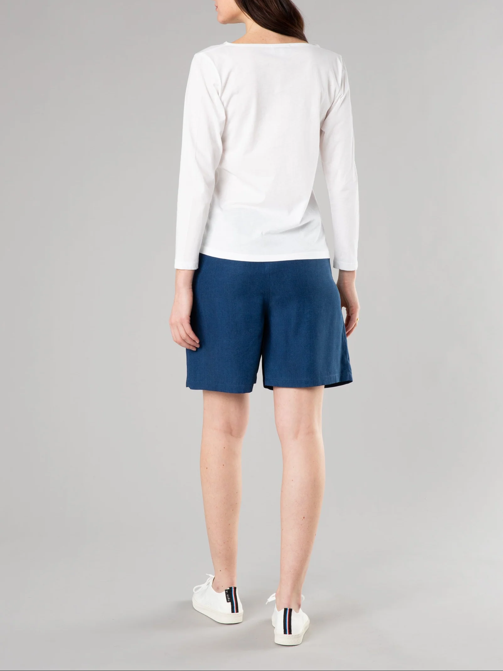 T-Shirt New Bow Manches Longues En Coton Blanc - Femme - Image 4