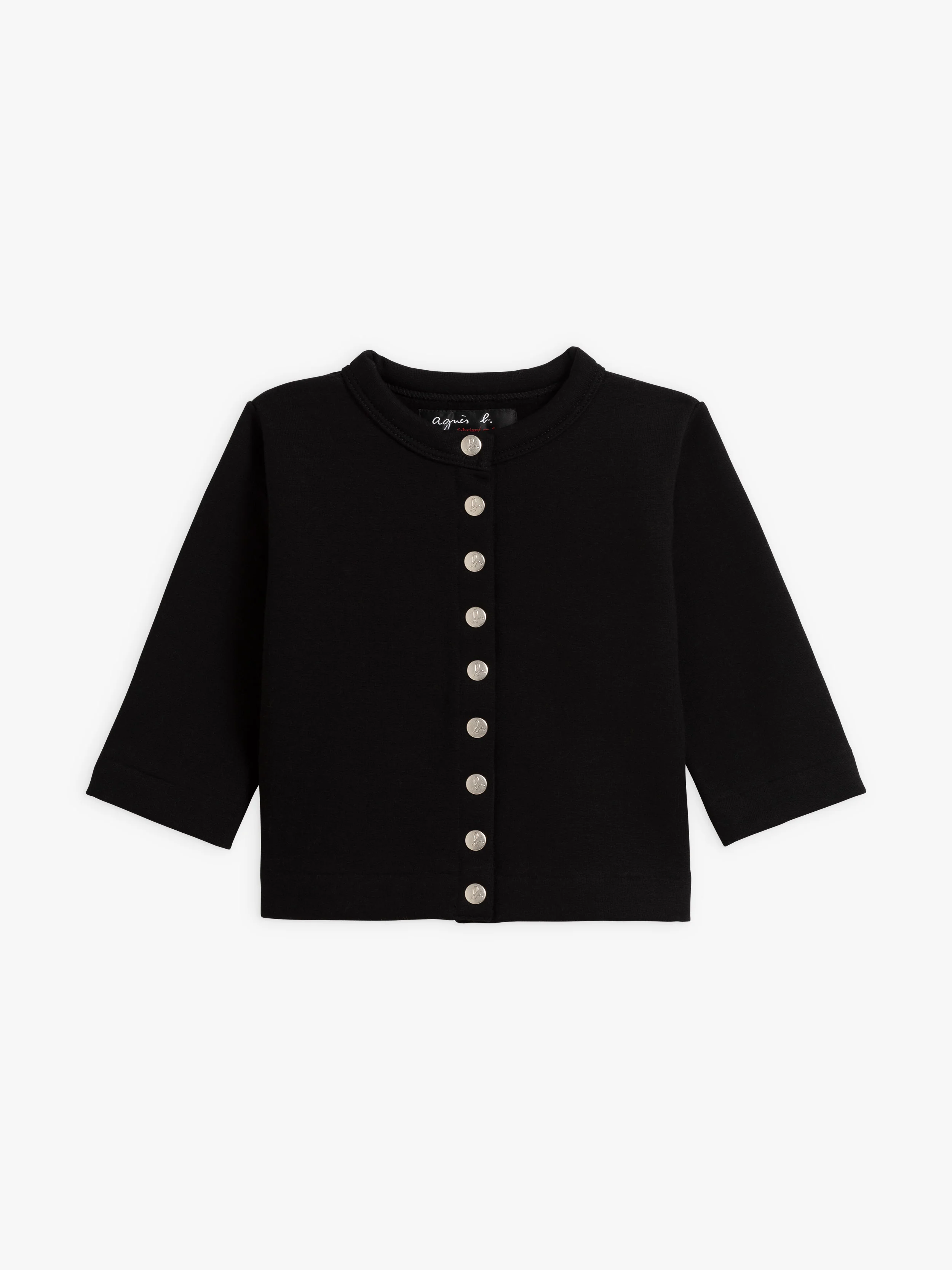 Cardigan En Coton Biologique Noir - Enfant
