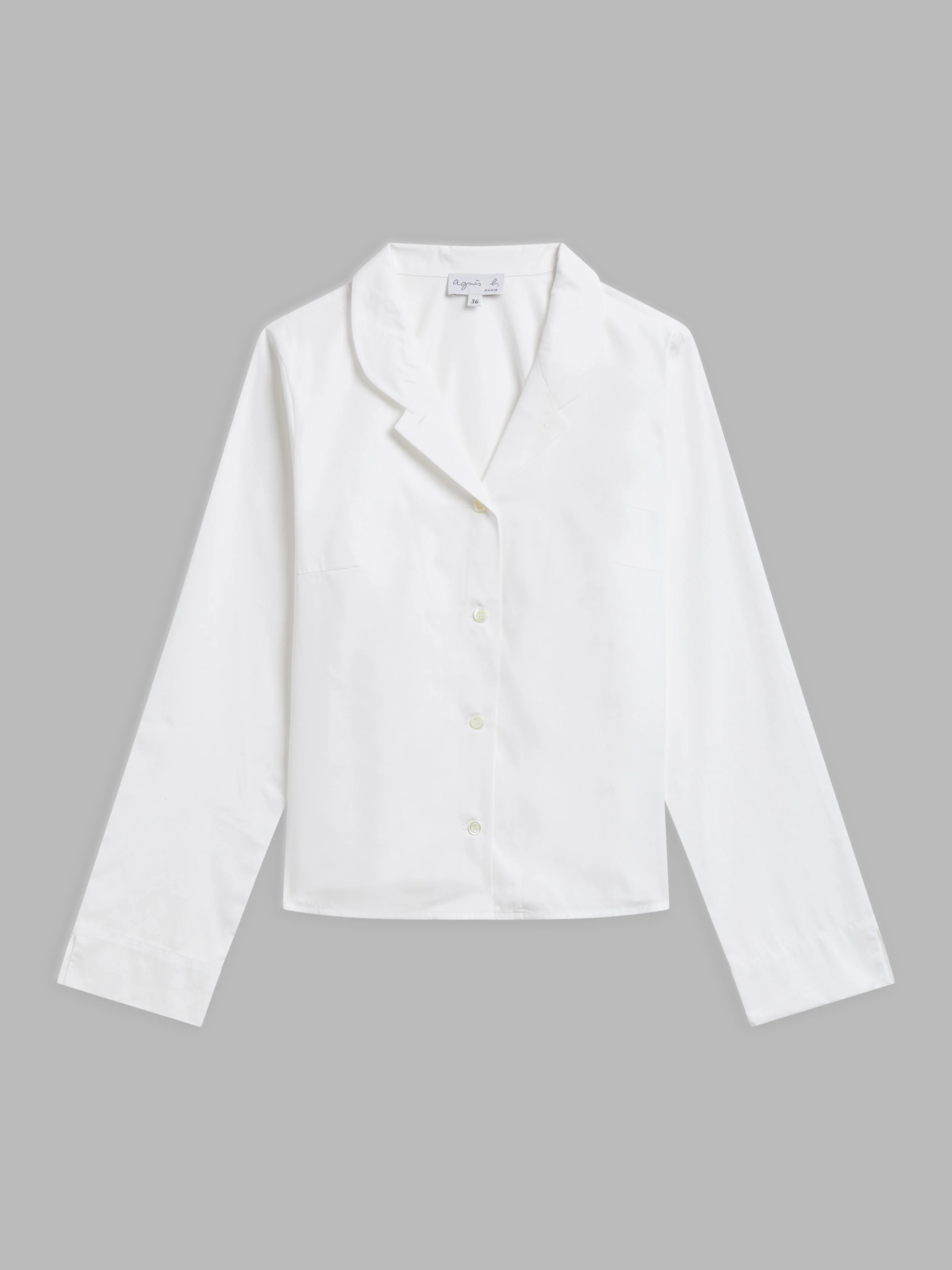 Chemise Violaine Manches Longues En Coton Blanc - Femme