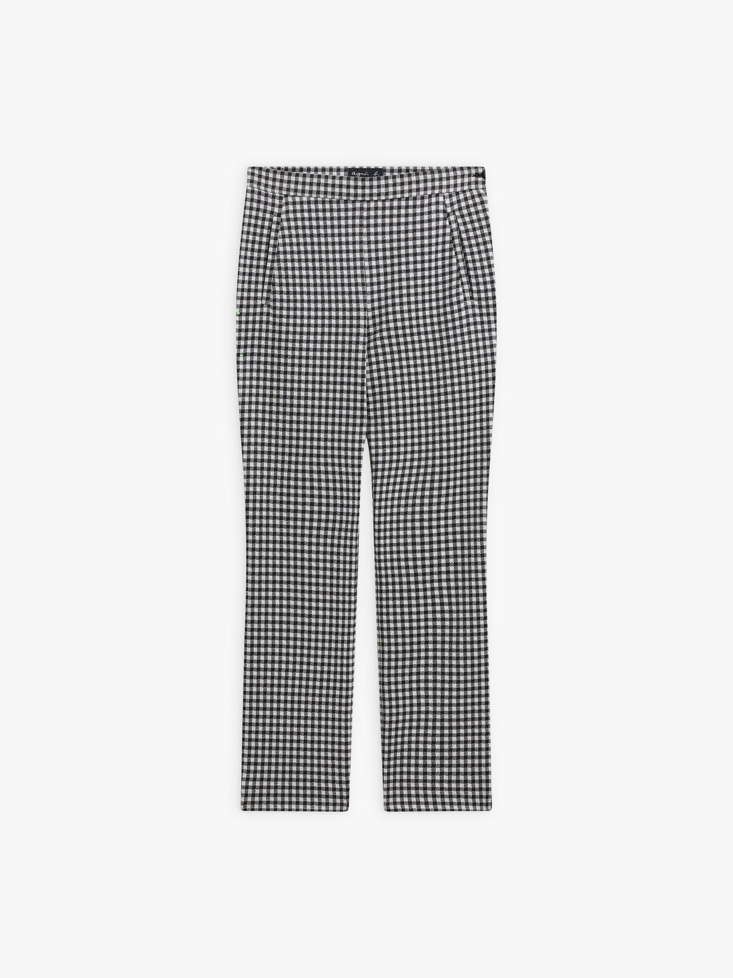 Pantalon Regate En Jacquard Vichy Noir - Femme - Image 2