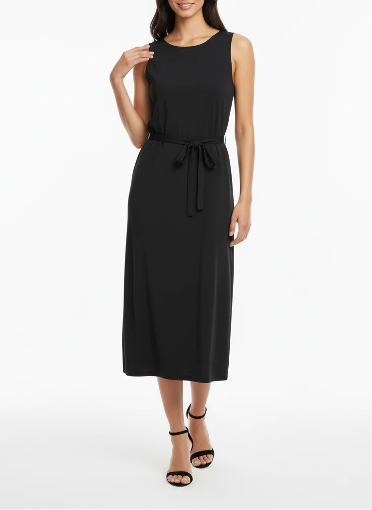 Robe Tempete Sans Manches En Viscose Noir - Femme