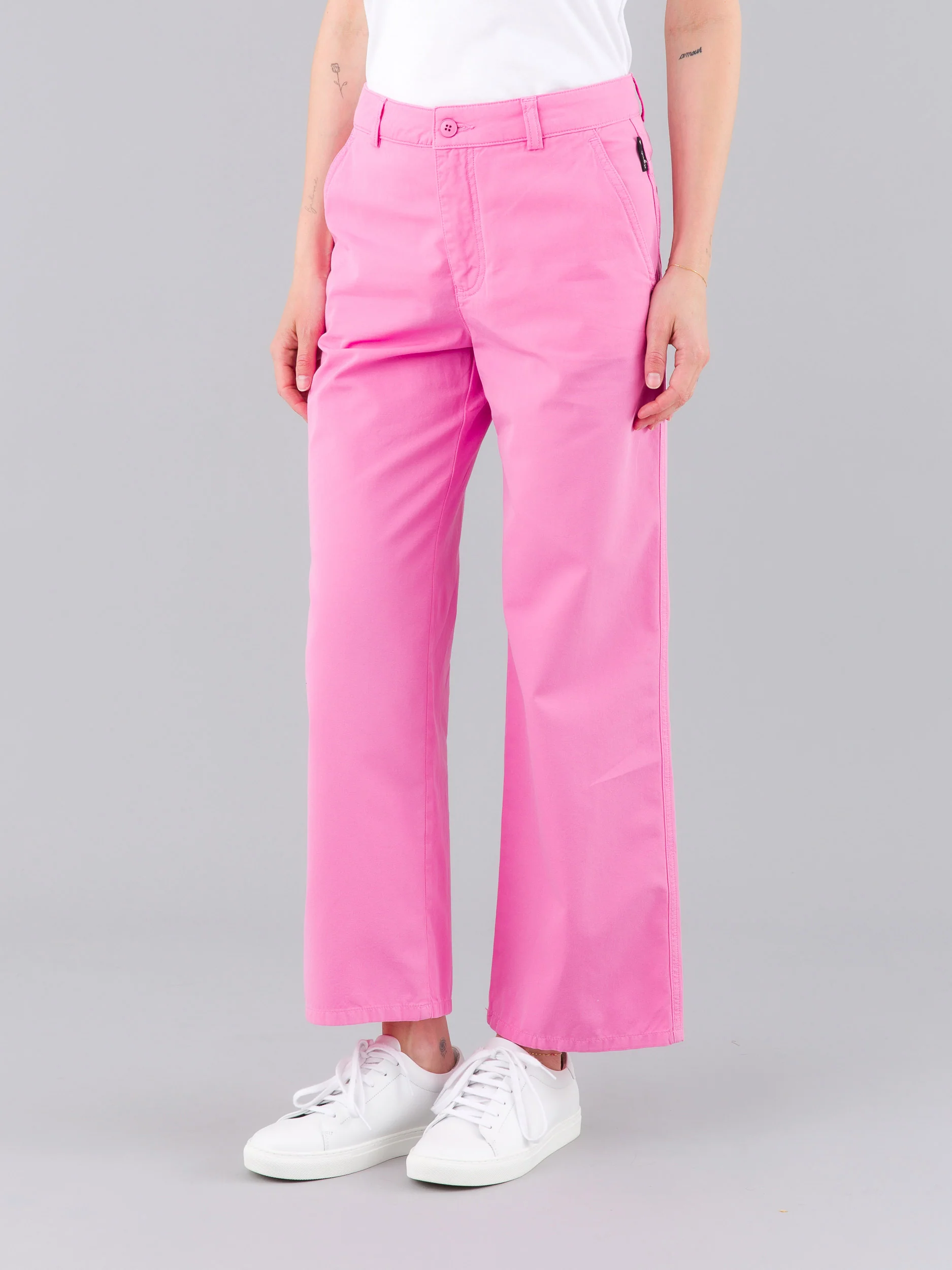 Pantalon Large Mary En Toile De Coton Rose - Femme - Image 3