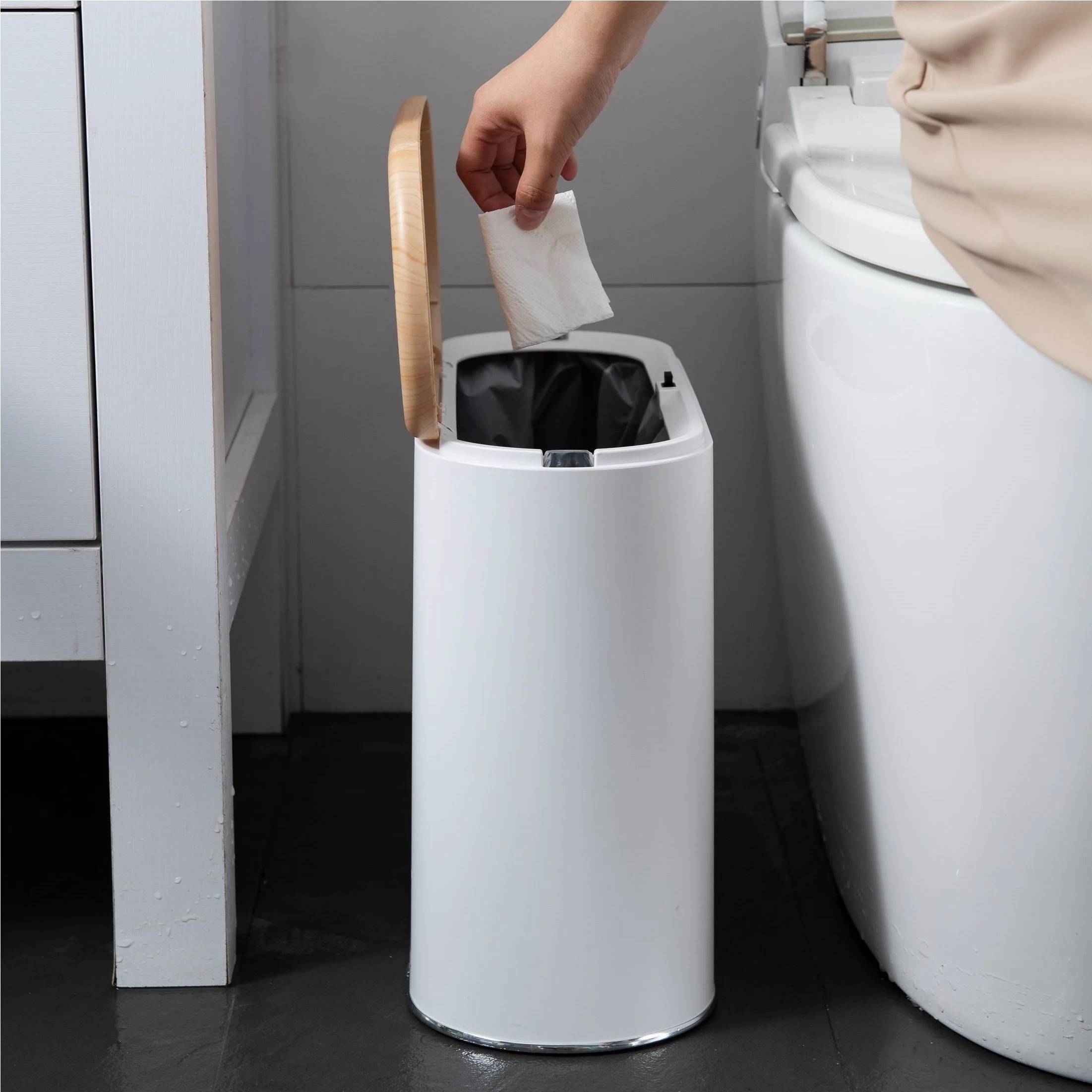 Poubelle Push Aldo 10L - Blanc