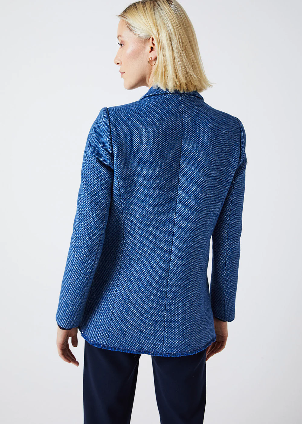 Veste Longue En Tweed Frangee - Image 4