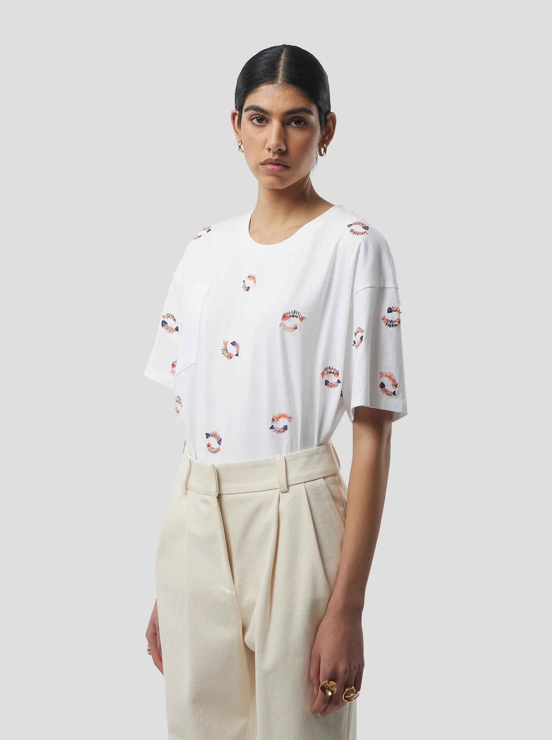 Fishbone Atlas T-shirt in white - Image 3