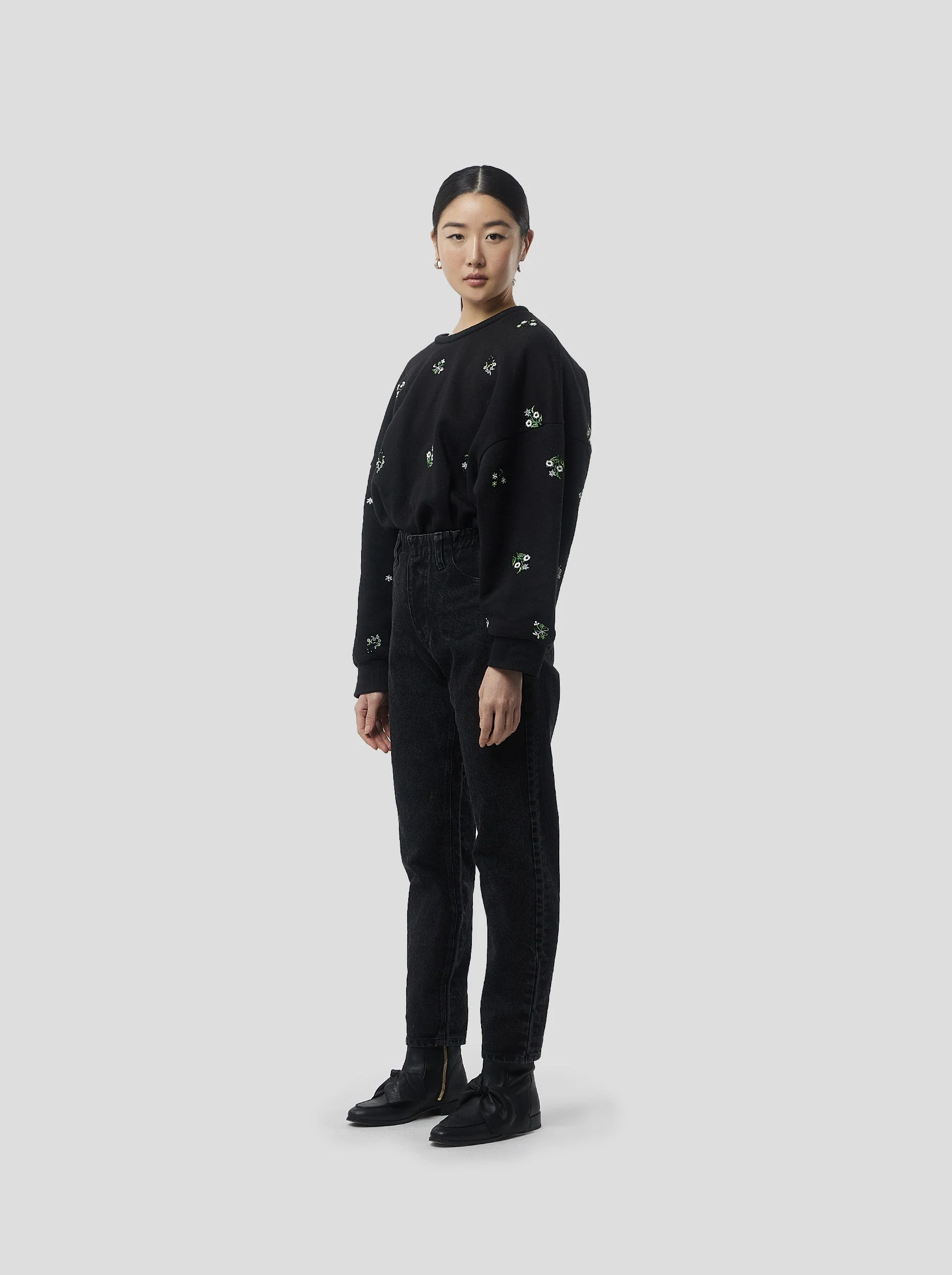Bean pants in Black denim - Image 2
