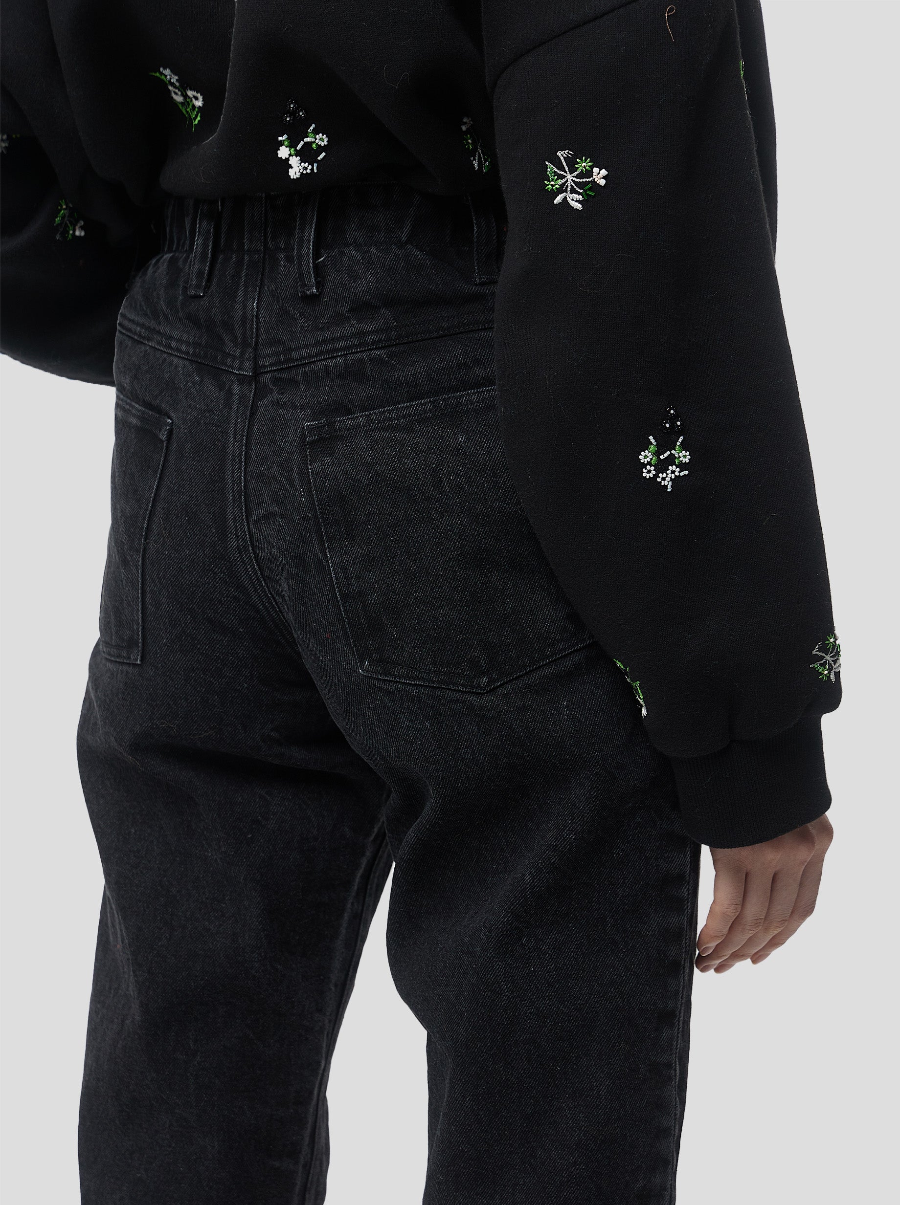 Bean pants in Black denim - Image 4