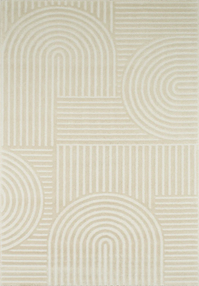 Tapis Bianca Salon Crème - Motif Arc - Image 2