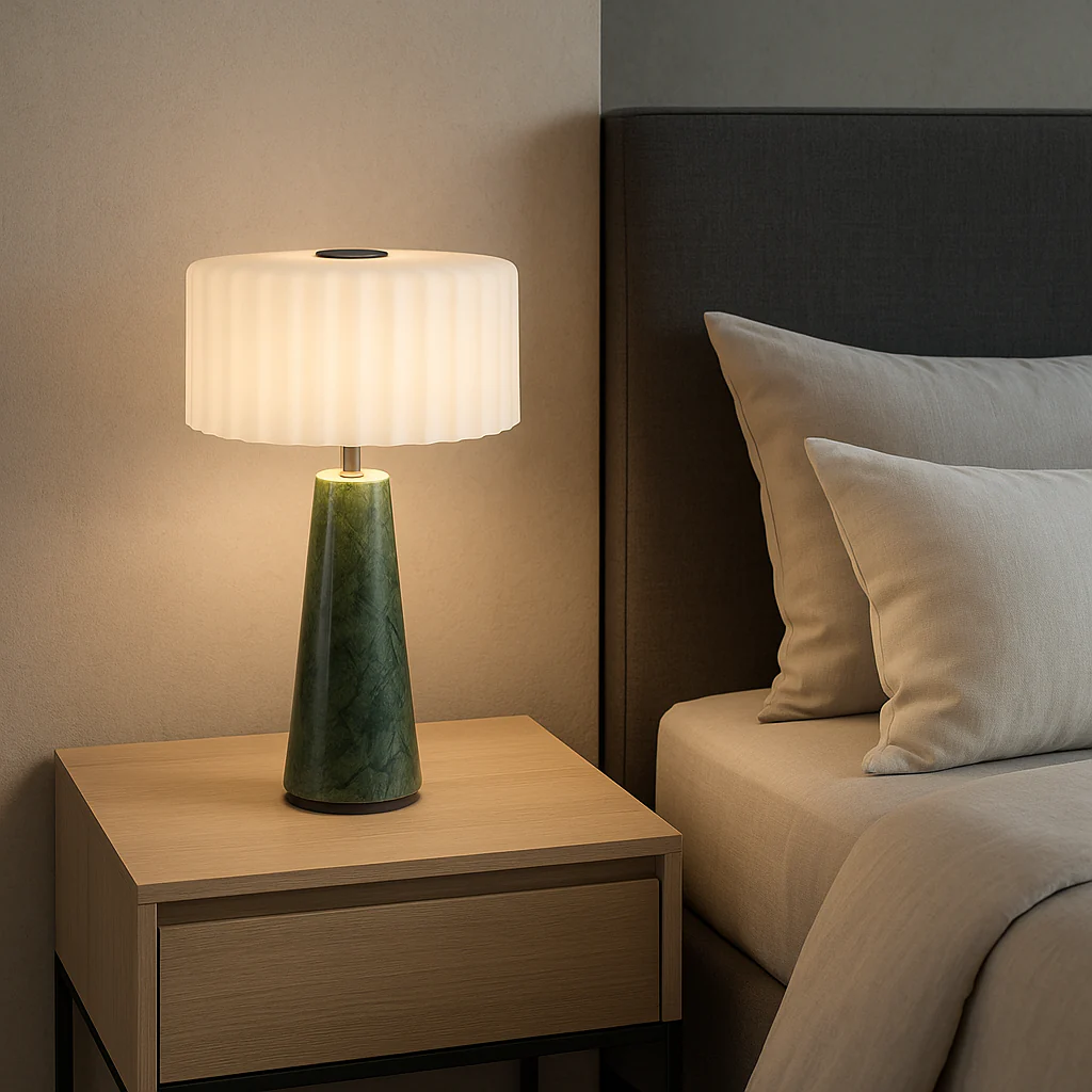 Lampe De Table Sans Fil - Blok Green Marble