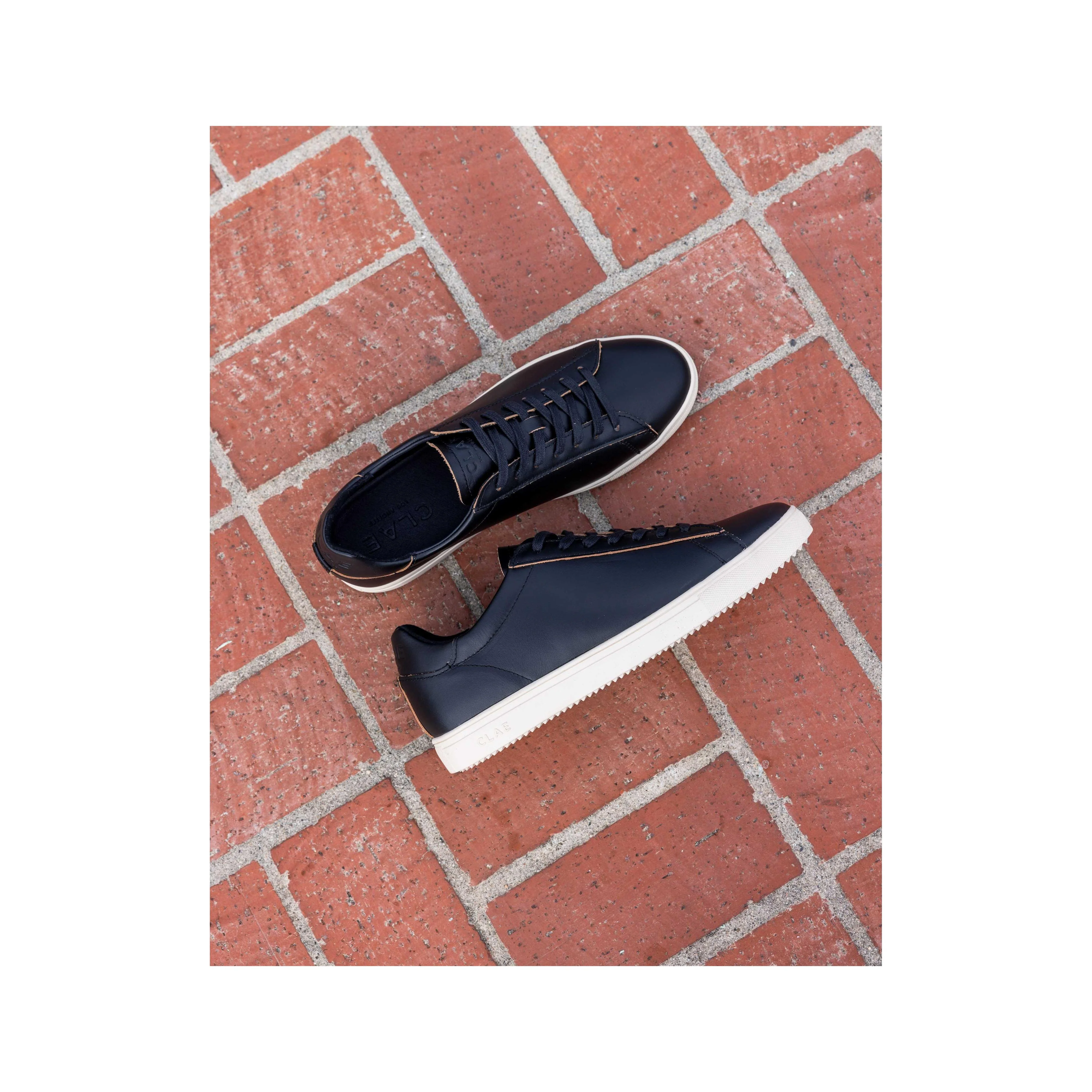 Basket Bradley - Black Leather Raw Edge - Image 2