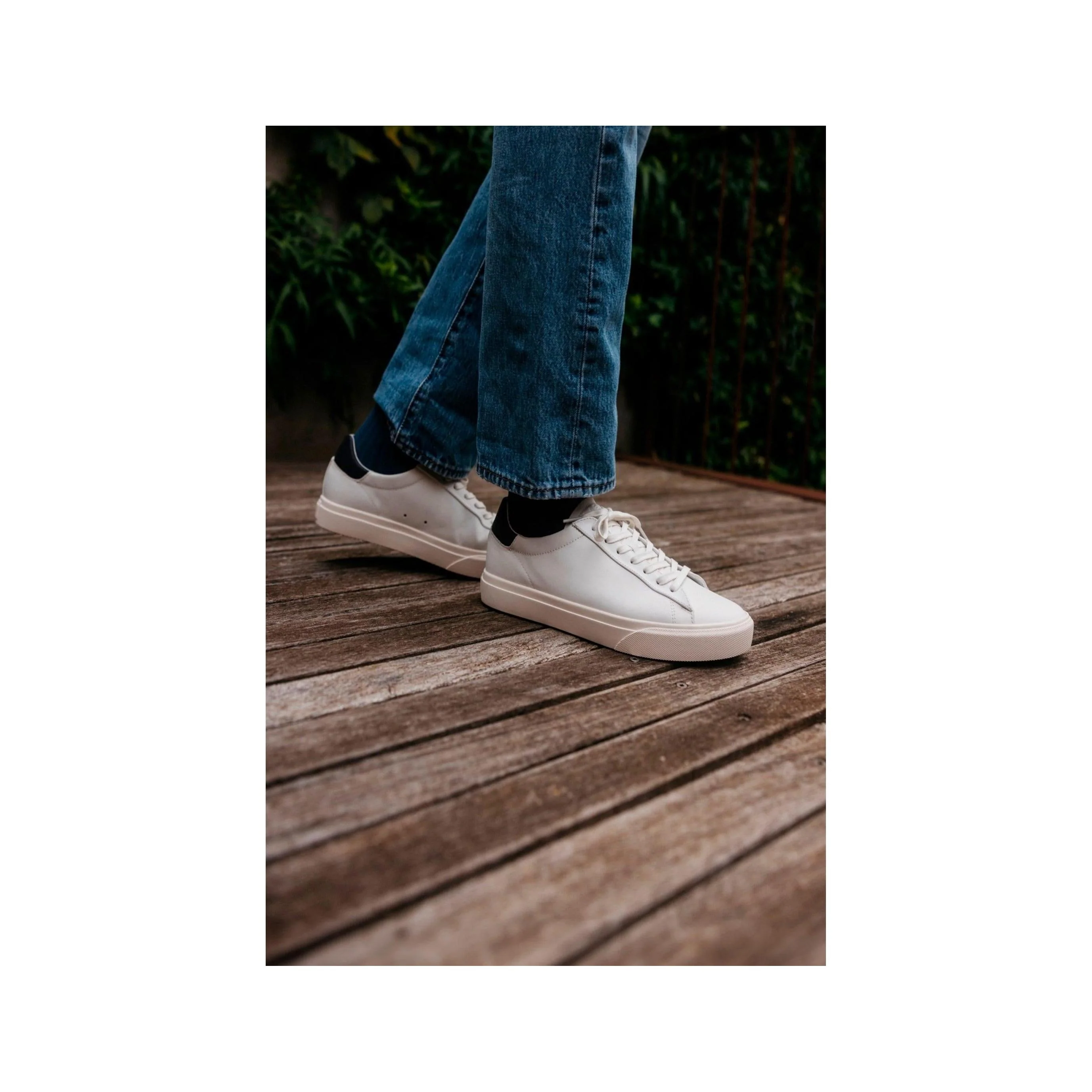 Basket Bradley Venice - White Leather Navy - Image 2