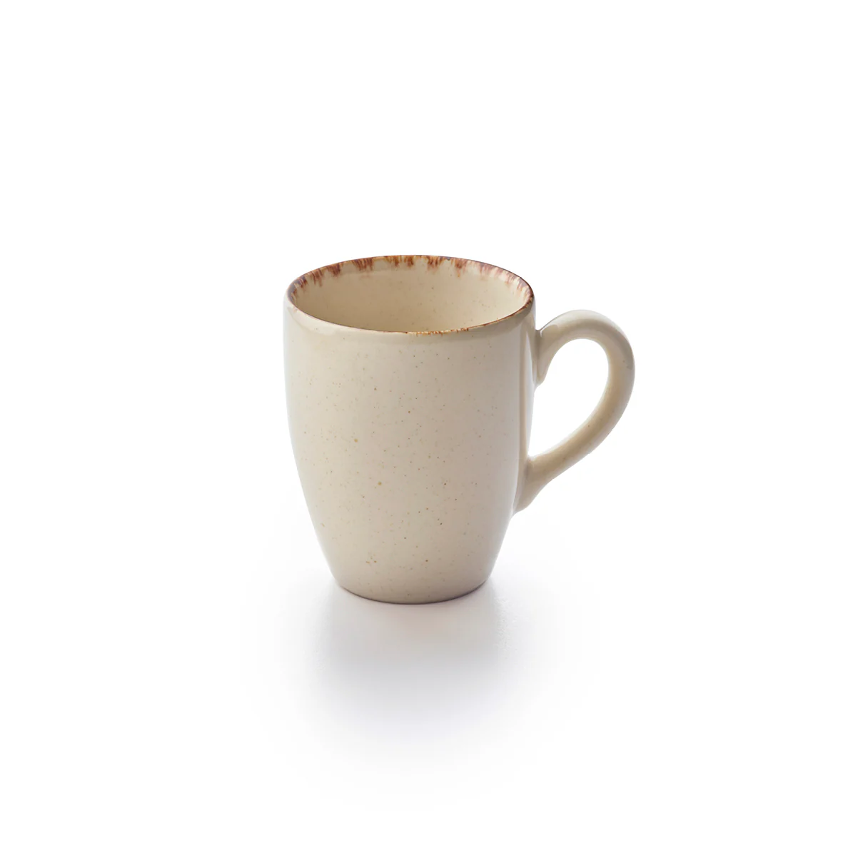 6 Mugs en Grès Naturel - Beige - Image 4