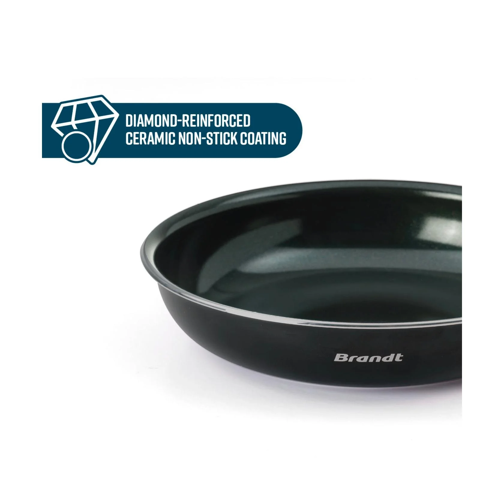 Batterie De Cuisine 4 Pièces - Aluminium Noir Avec Revêtement Diamant Perlé - Image 4