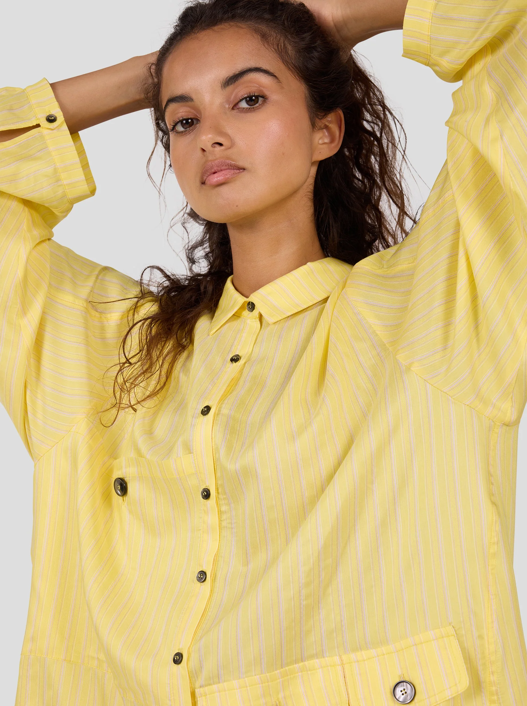 Buffalo Shirt in Limoncello Stripes - Image 9