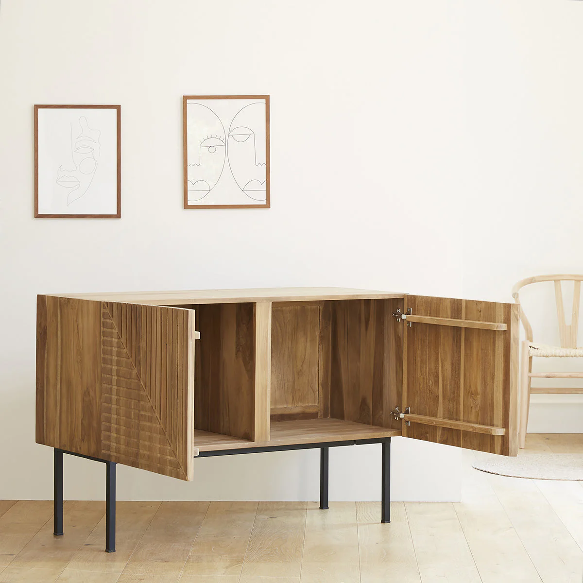 Buffet Portland - Teck - Naturel - Image 3