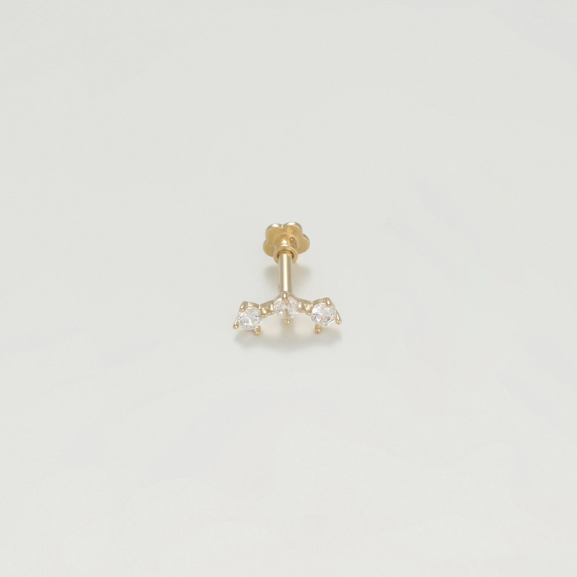 Bijou Cartilage Unitaire "Trinity" - Or Jaune 375/1000 - Image 2