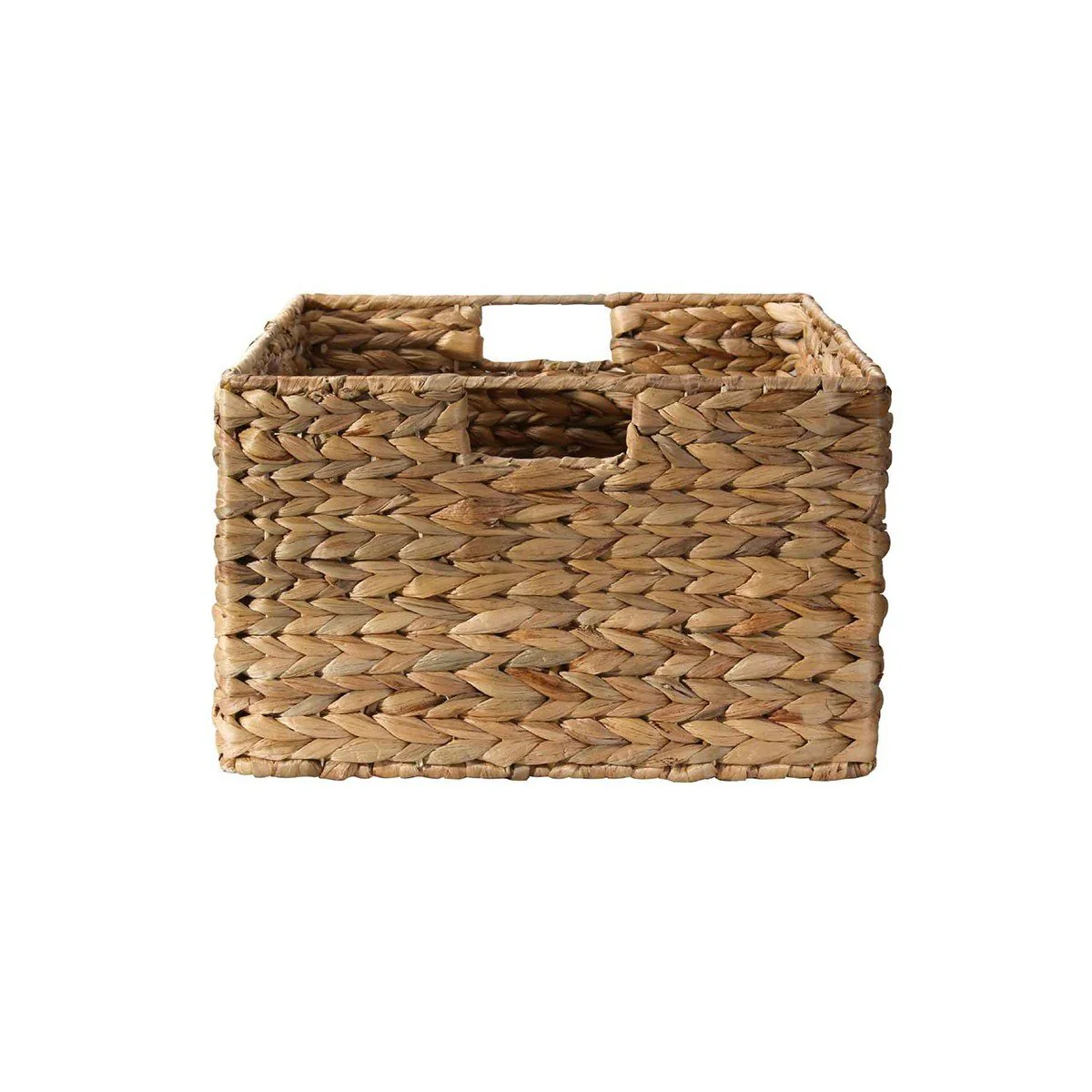 Panier En Jacinthe D'Eau Armature Métal - Beige - Image 4