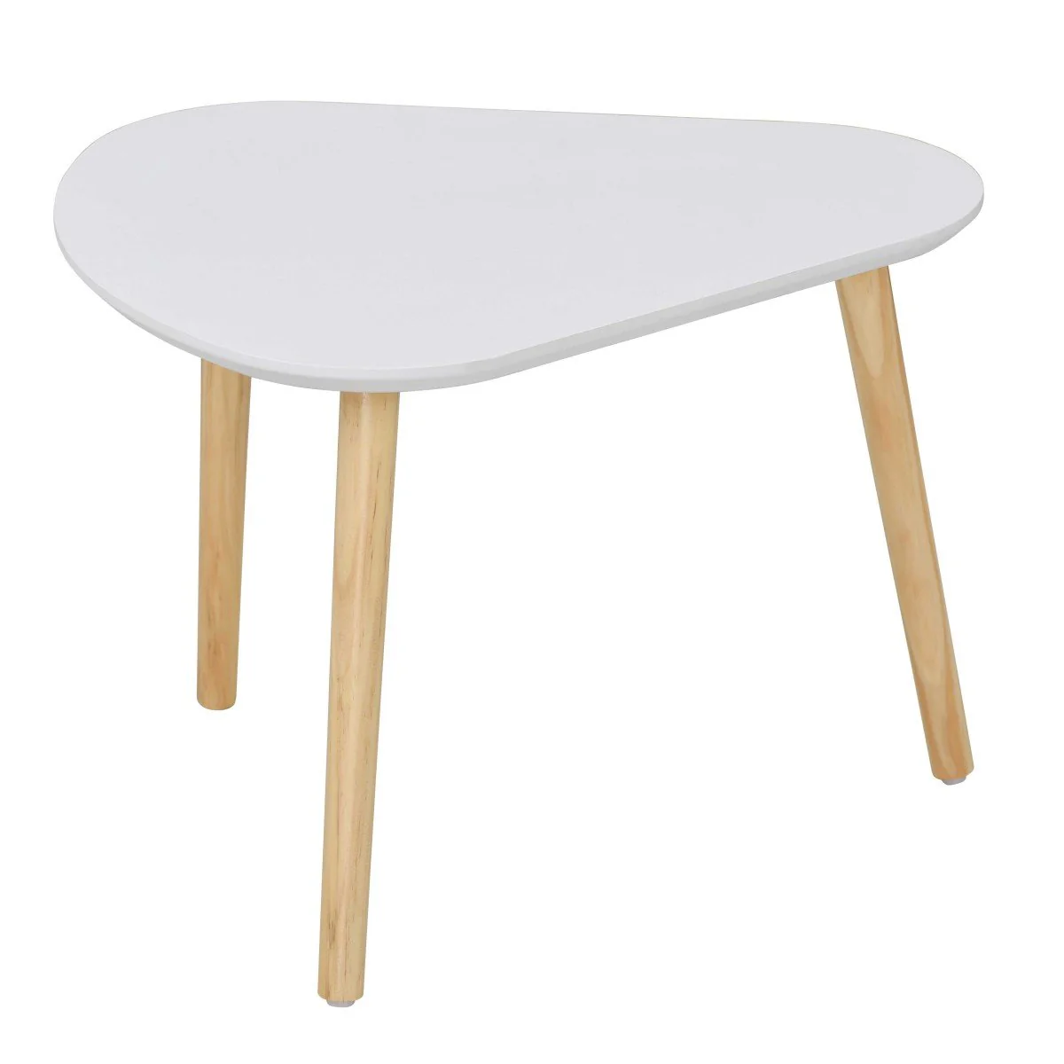 Set De 3 Tables Gigognes Blanc Et Bois - Blanc - Image 5