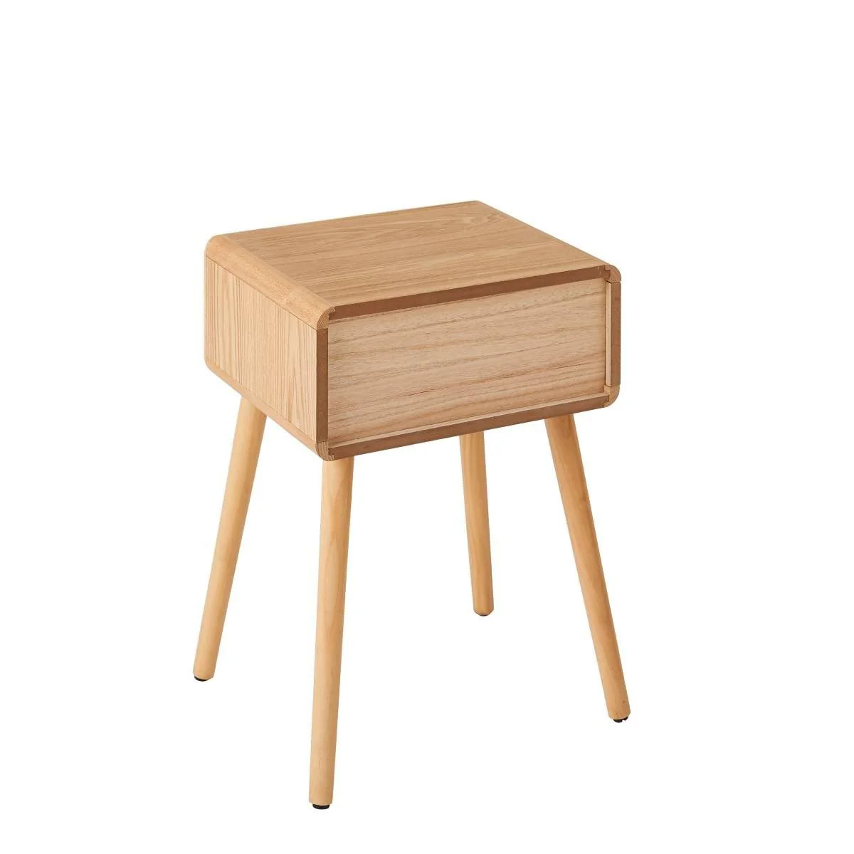 Ava - Table De Chevet 1 Tiroir - Bois Clair - Image 8