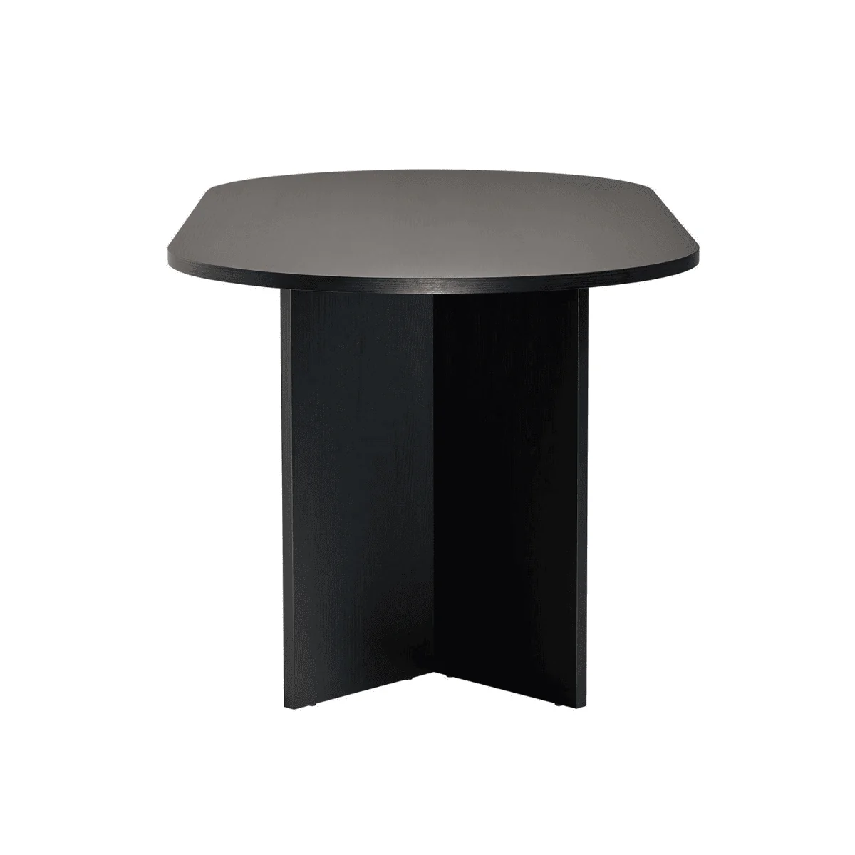 Sable - Table À Manger Avec Bords Arrondis - Bois Noir - Image 4