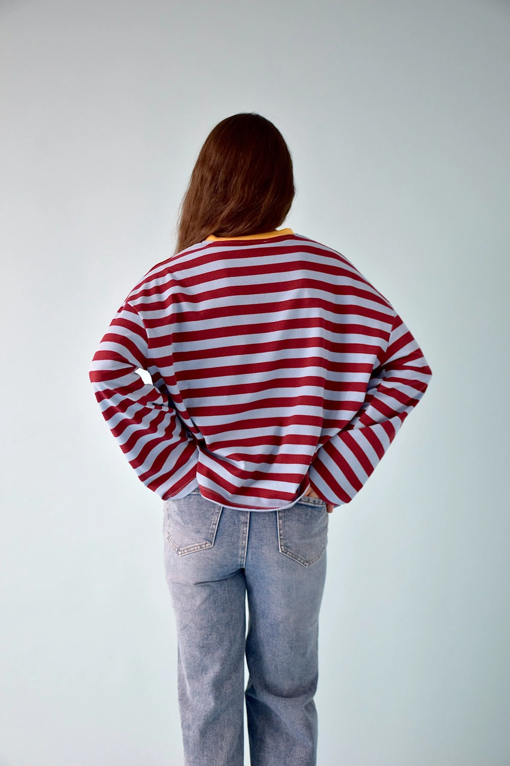 T-Shirt Núria Azul y Burgundy - Image 3
