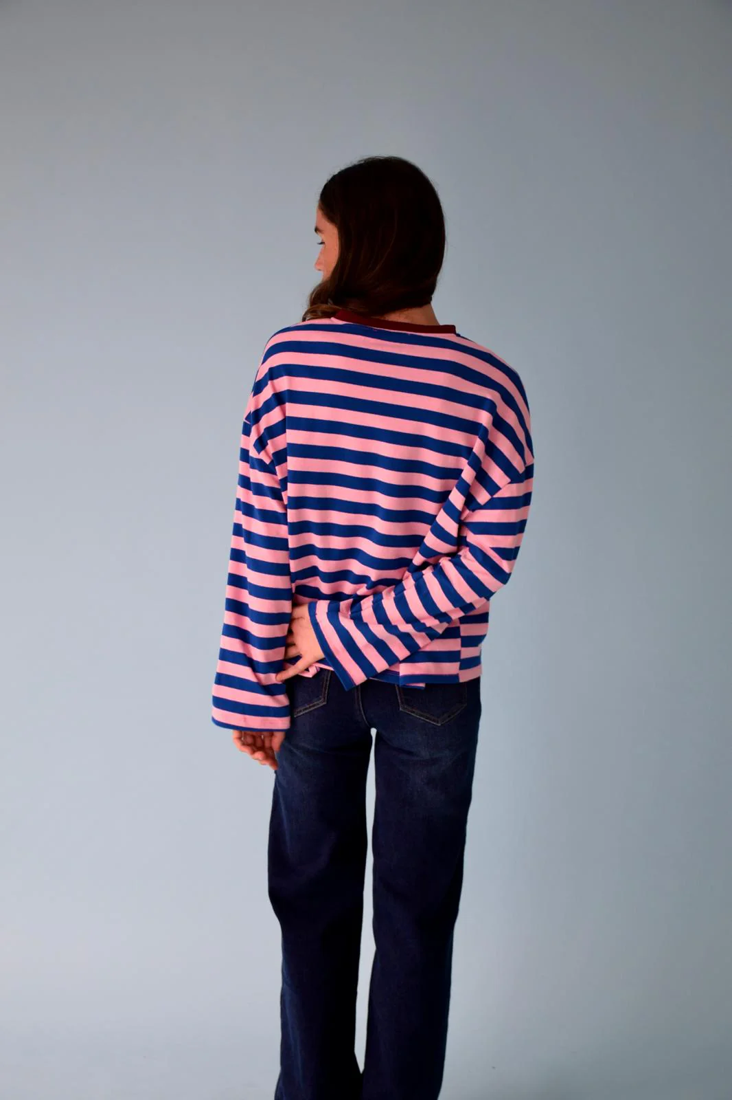 T-Shirt Núria Azul Y Rosa - Image 3