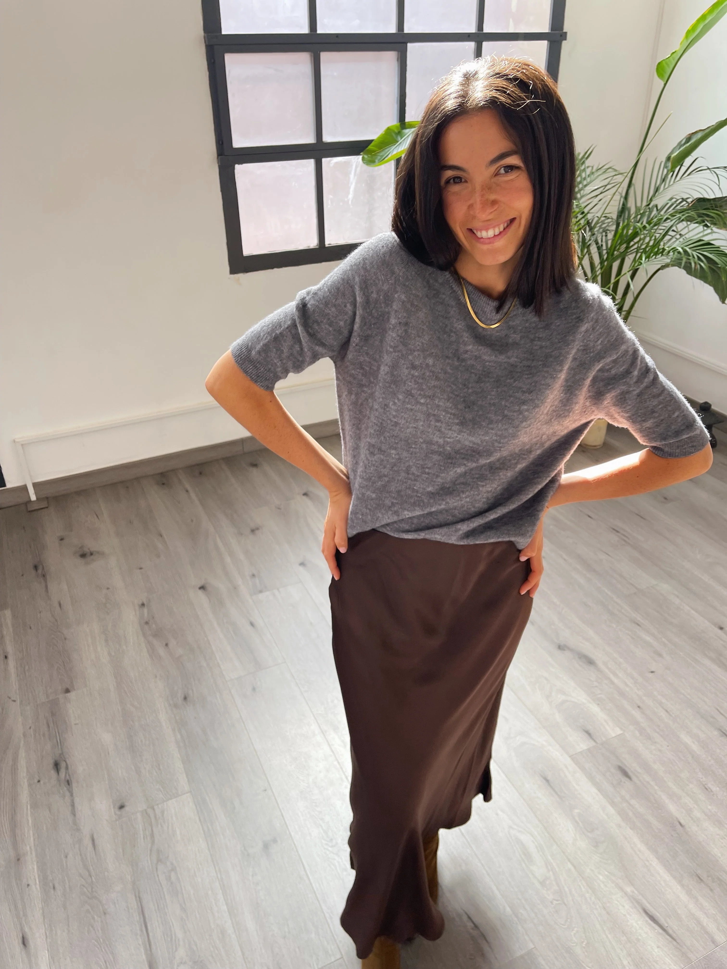 T-Shirt Gris En Maille - Image 10