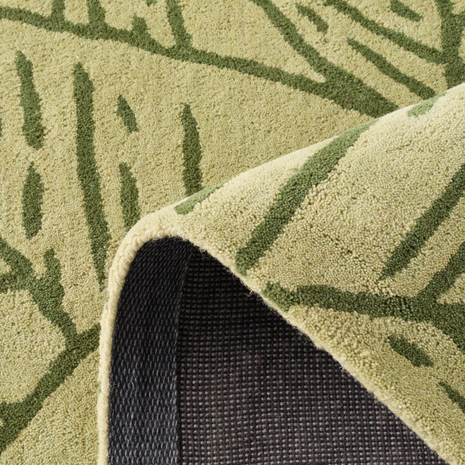 Pantone x Nazar - Tapis Cèdre Blanc En Laine Motif Feuillage - Image 7
