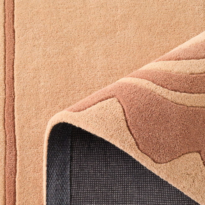 Pantone x Nazar - Tapis Cèdre Blanc En Laine Wavy Marron - Image 7
