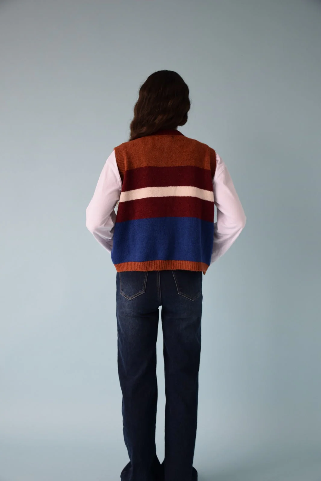 Gilet Emilia Azul y Teja - Image 4