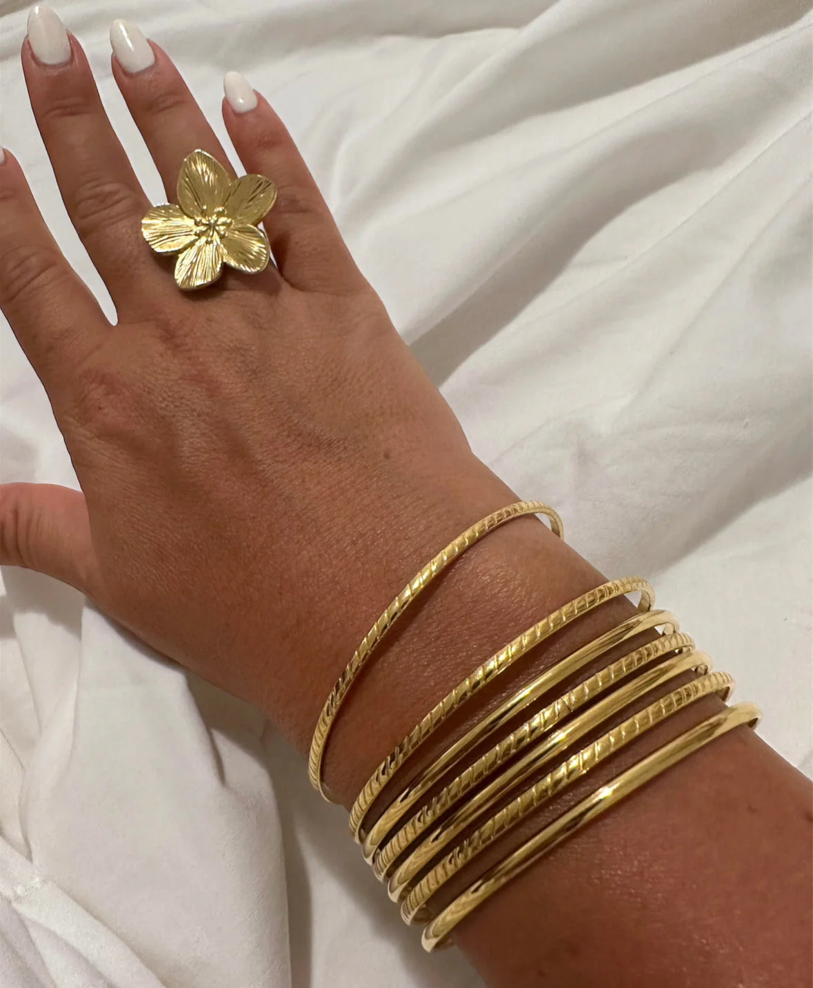 Lot De 7 Bracelet Chicana Doré - Image 4