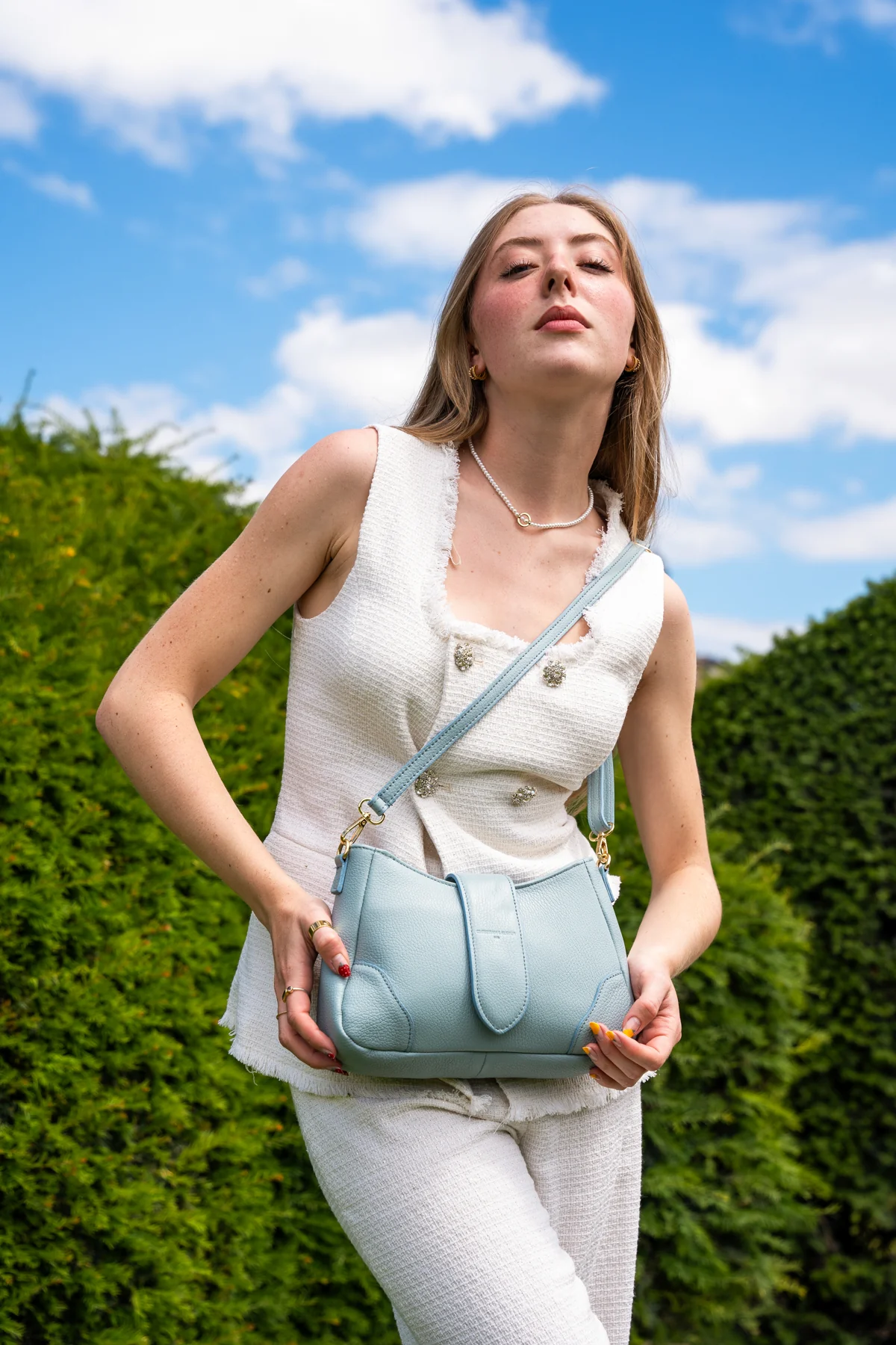 Sac A Bandouliere Jenna - Bleu Clair - Image 8