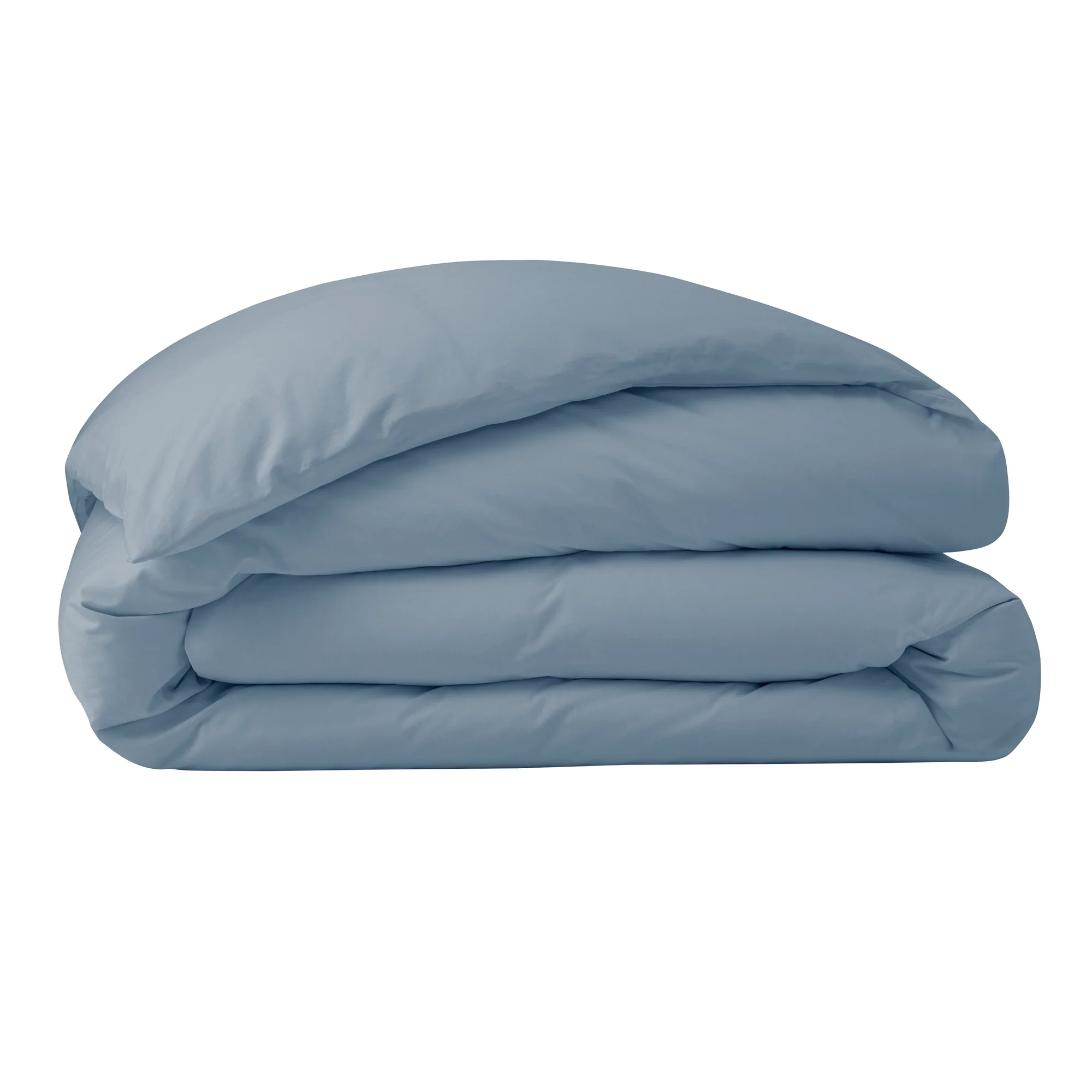 Housse De Couette - 100% Percale Coton - Bleu Jean - Image 9