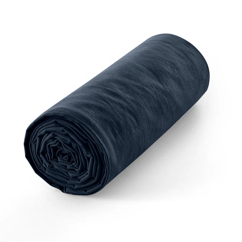 Drap Housse - 100% Coton - Bleu Nuit - Image 2