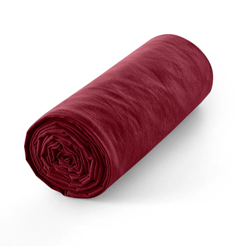 Drap Housse - 100% Coton - Grenat - Image 2