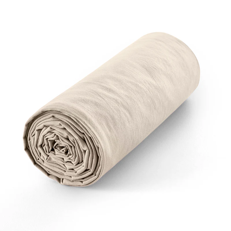 Drap Housse - 100% Coton - Sable - Image 2