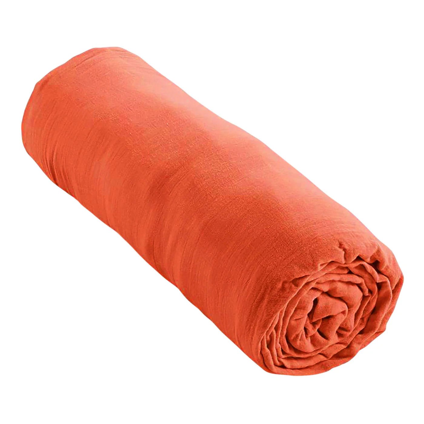 Drap Housse - Gaze De Coton - Terracotta - Image 2
