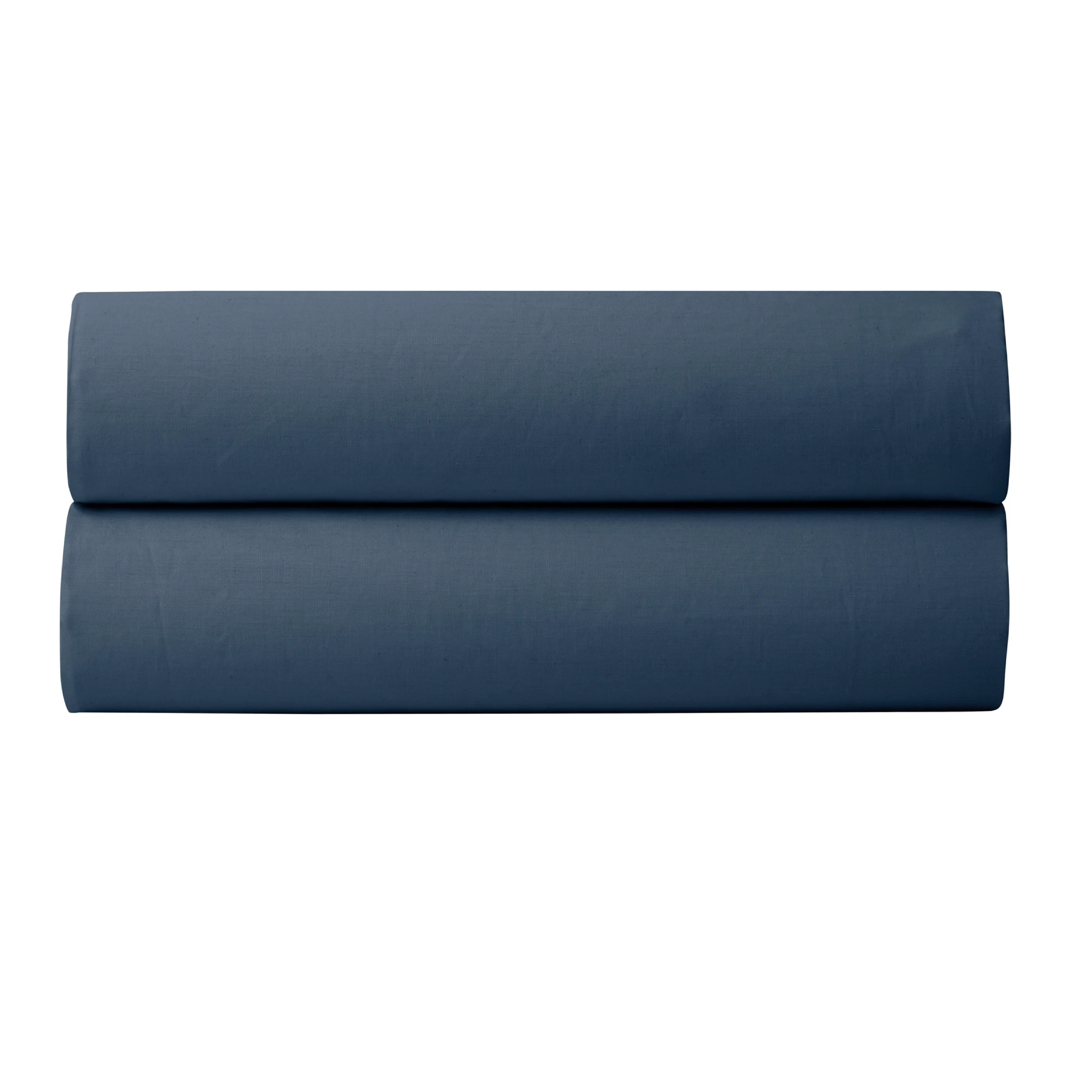 Drap Housse Percale Pur Coton Peigné Longues Fibres - Bleu Encre - Image 2