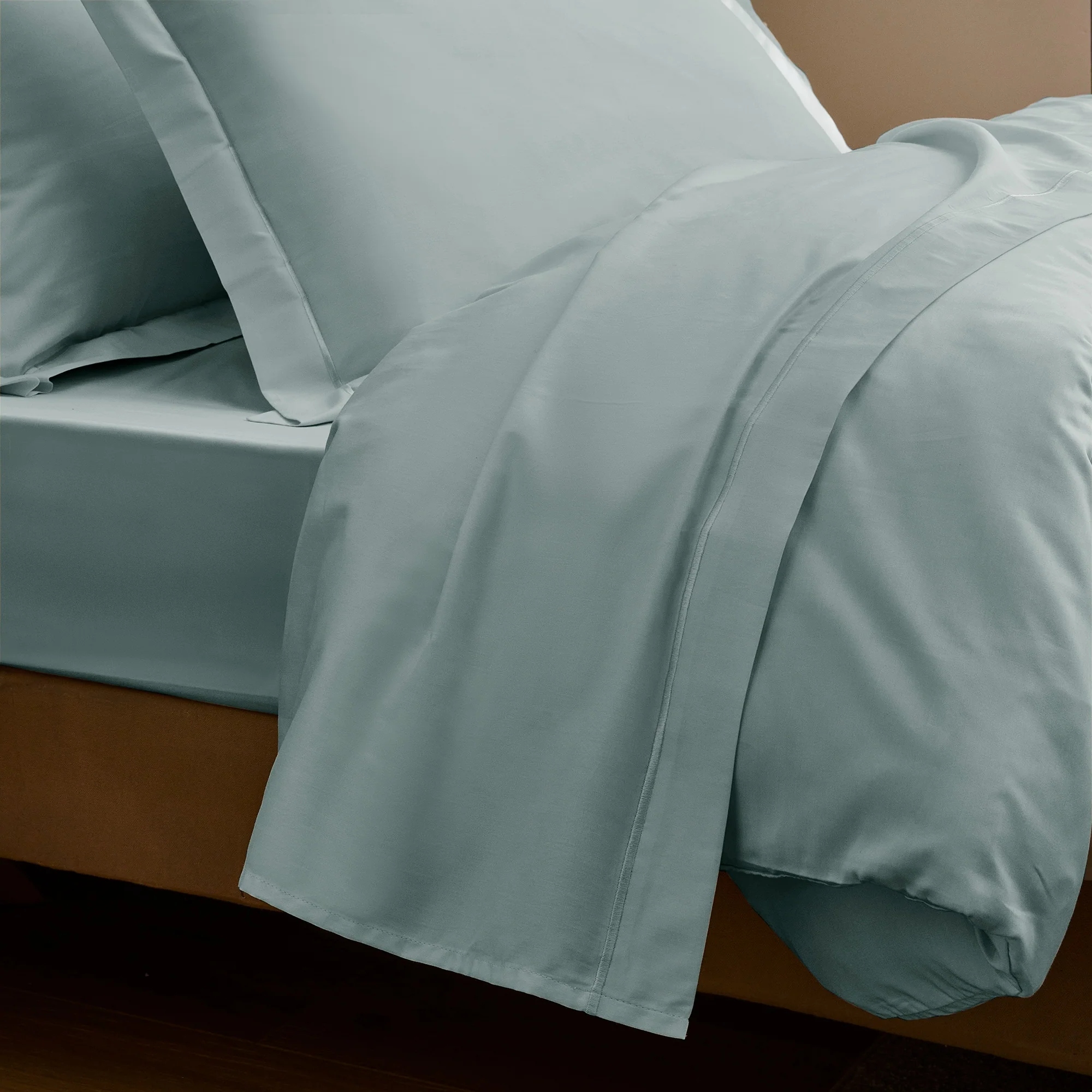 Drap Housse "Prestige" - Satin De Coton - Celadon - Image 2