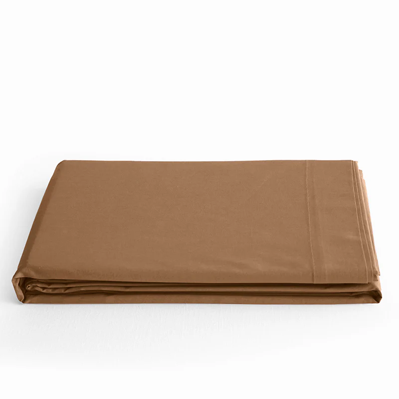 Drap Plat - 100% Coton - Taupe - Image 2