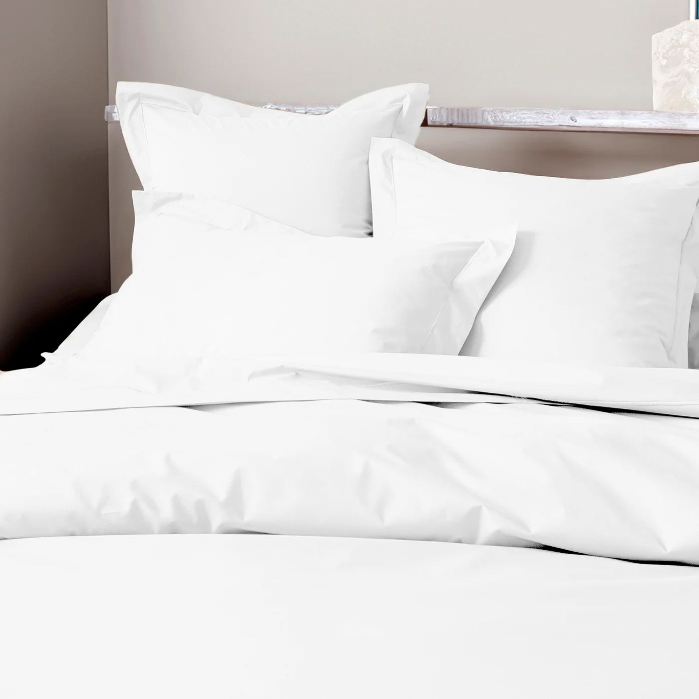 Drap Plat - 100% Percale Coton - Neige - Image 3